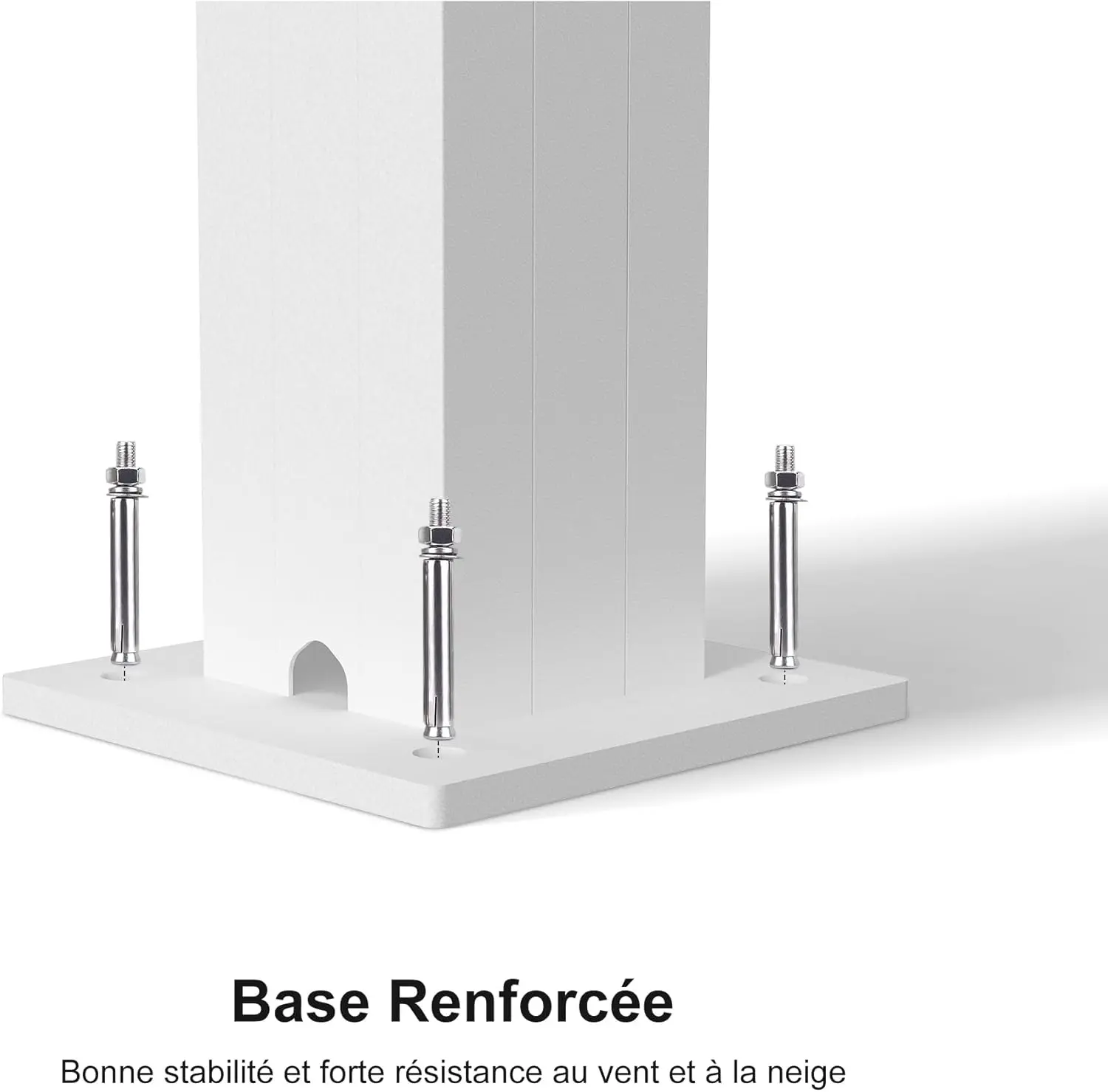 Pergola en aluminium blanc 4,8x3,68 m vue 8