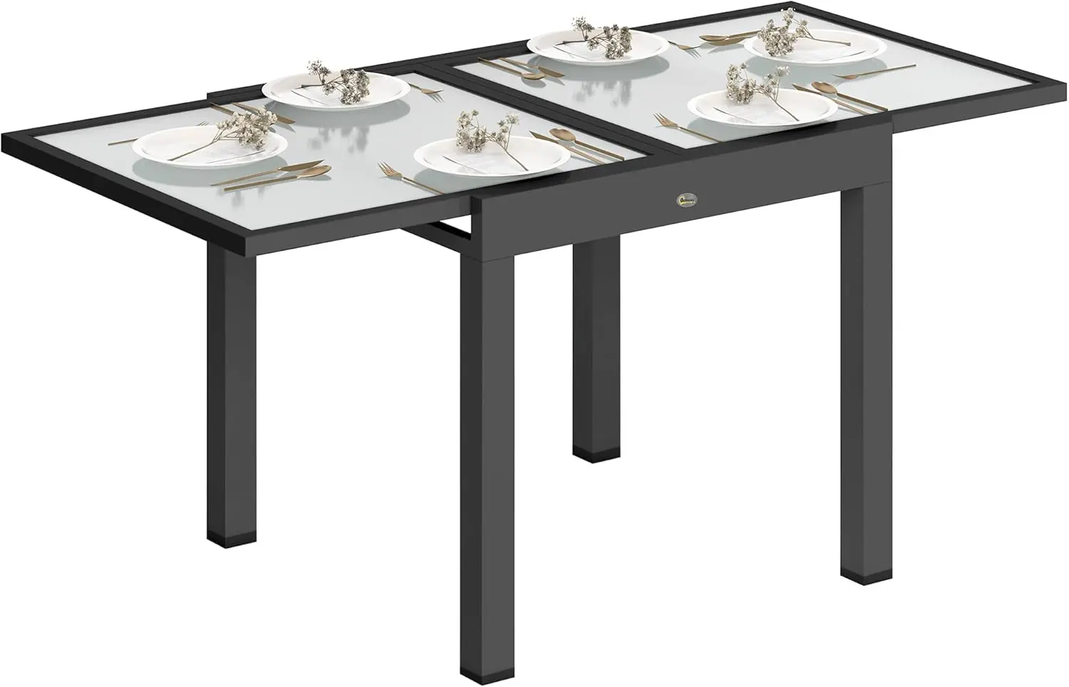 Outsunny Table Extensible de Jardin Grande Taille dim. dépliées 160 x