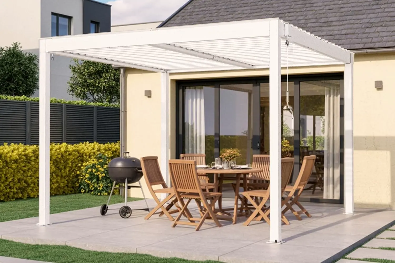 CAZEBOO Pergola Bioclimatique Autoportante Piana 3x3 m 9 m²