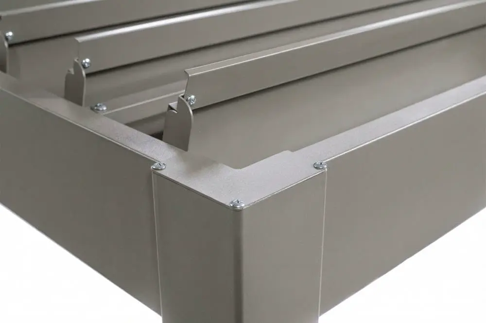 Pergola en aluminium taupe 3x2 m autoportée vue 8