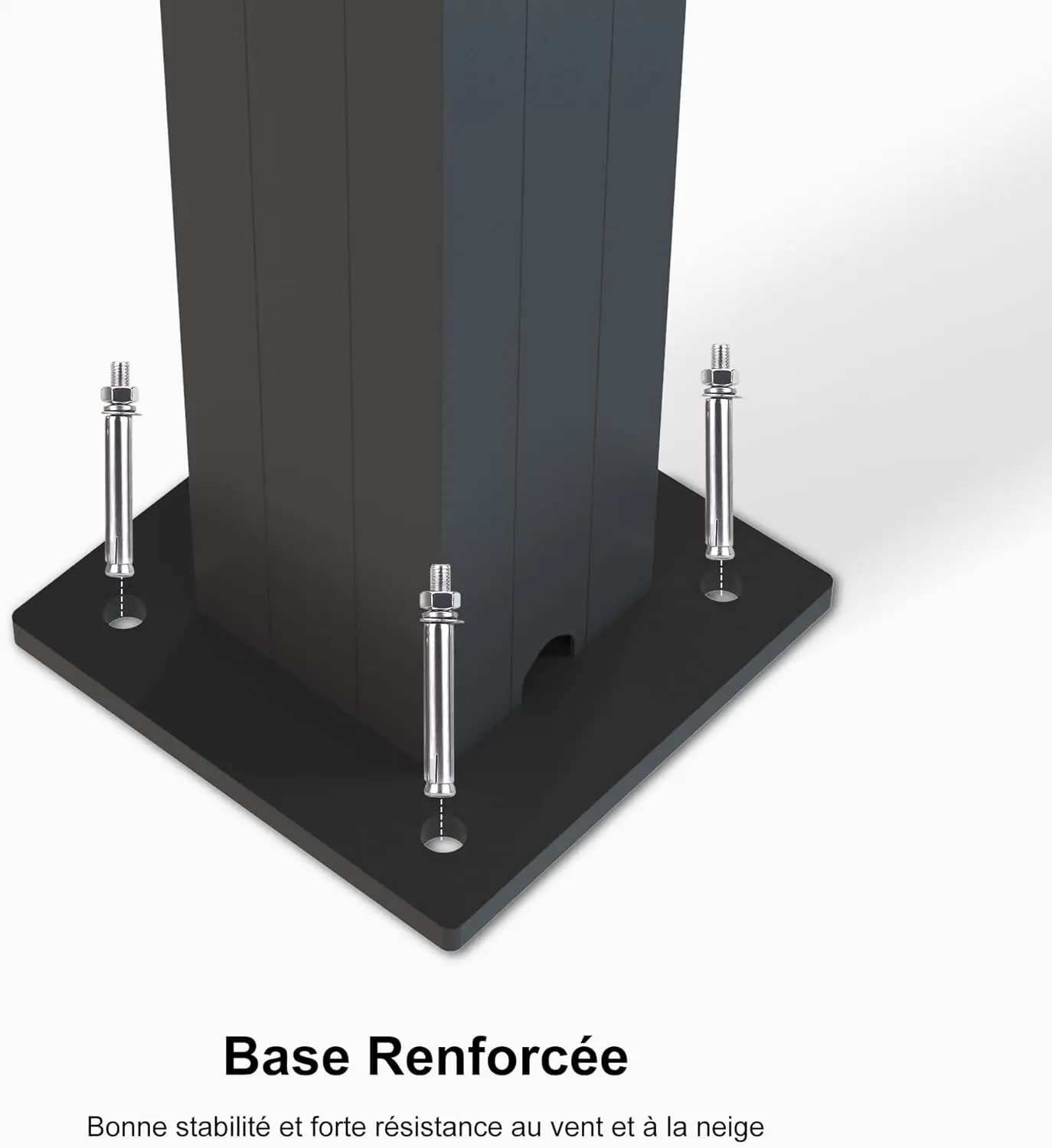 Pergola en aluminium gris vue 8
