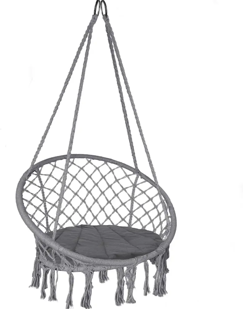 VOUNOT® Fauteuil Suspendu à Franges avec Coussins de Siège