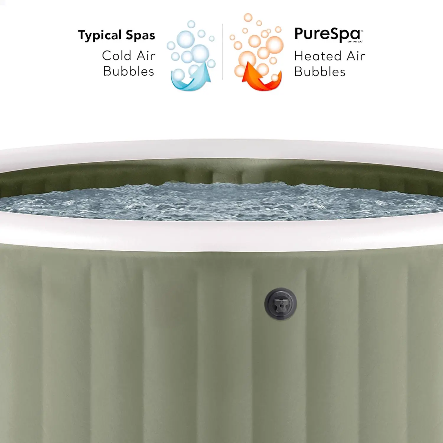 Spa gonflable 4 personnes 6 places vert vue 8