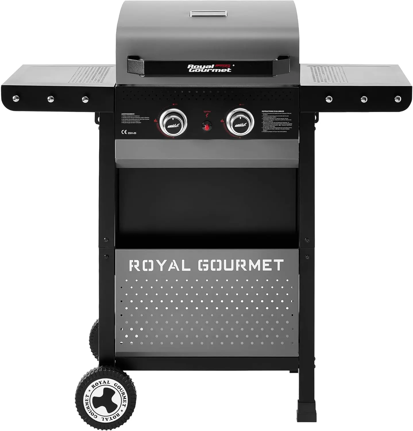 Royal Gourmet 2 Brûleurs Barbecue Gaz sur Chariot