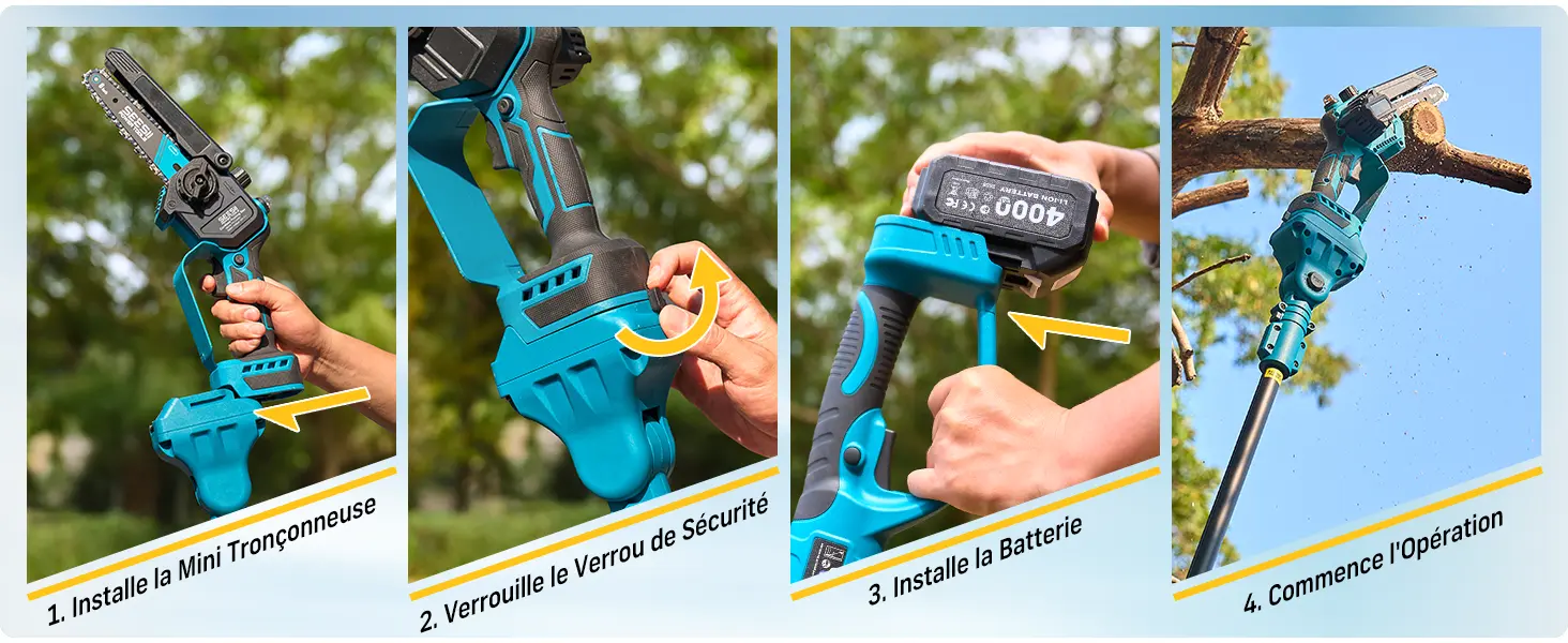 Tronçonneuse à batterie SEESII P6 Combo 6 Pouces Mini Tronconn… — contenu détaillé 7