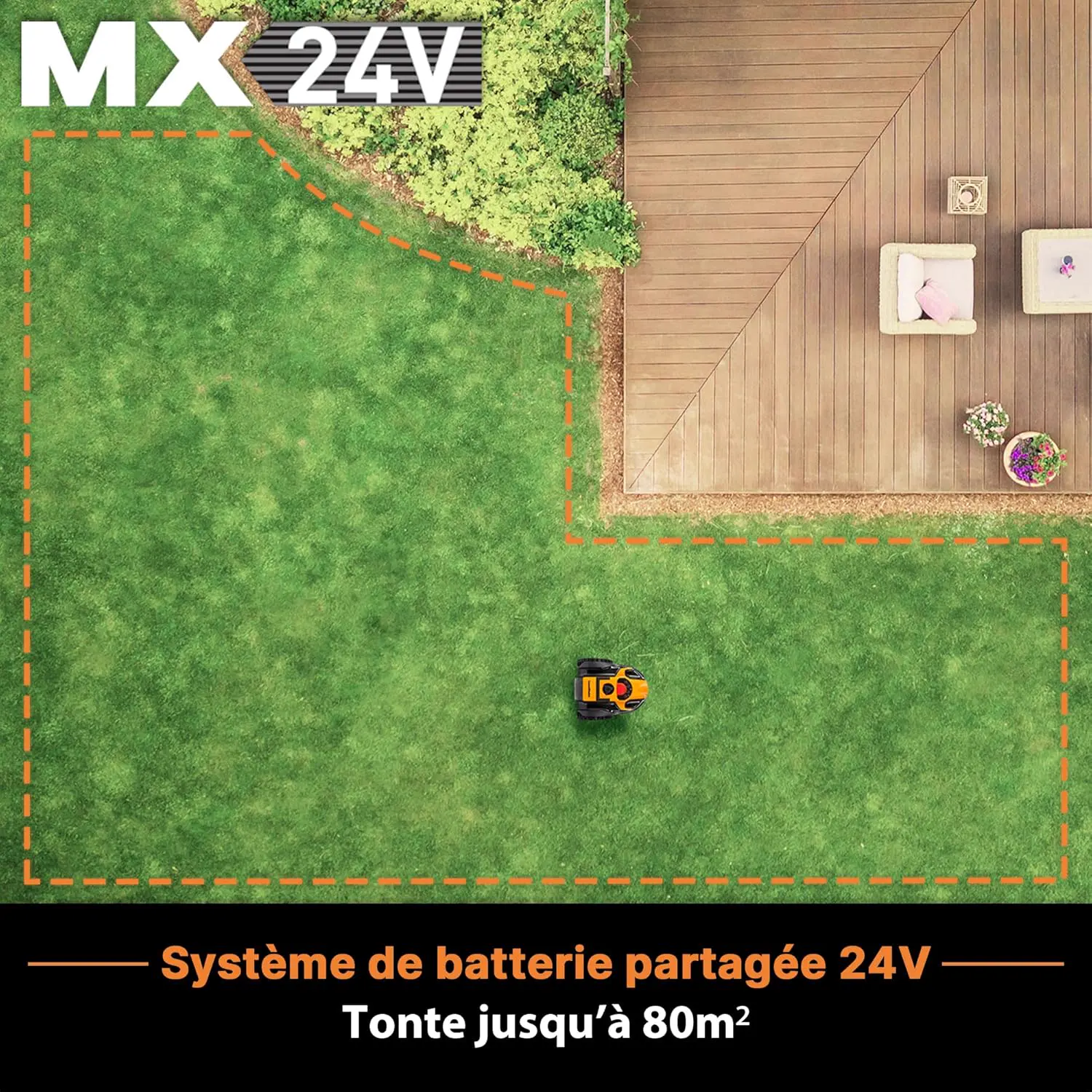 Robot tondeuse 80 m² vue 5