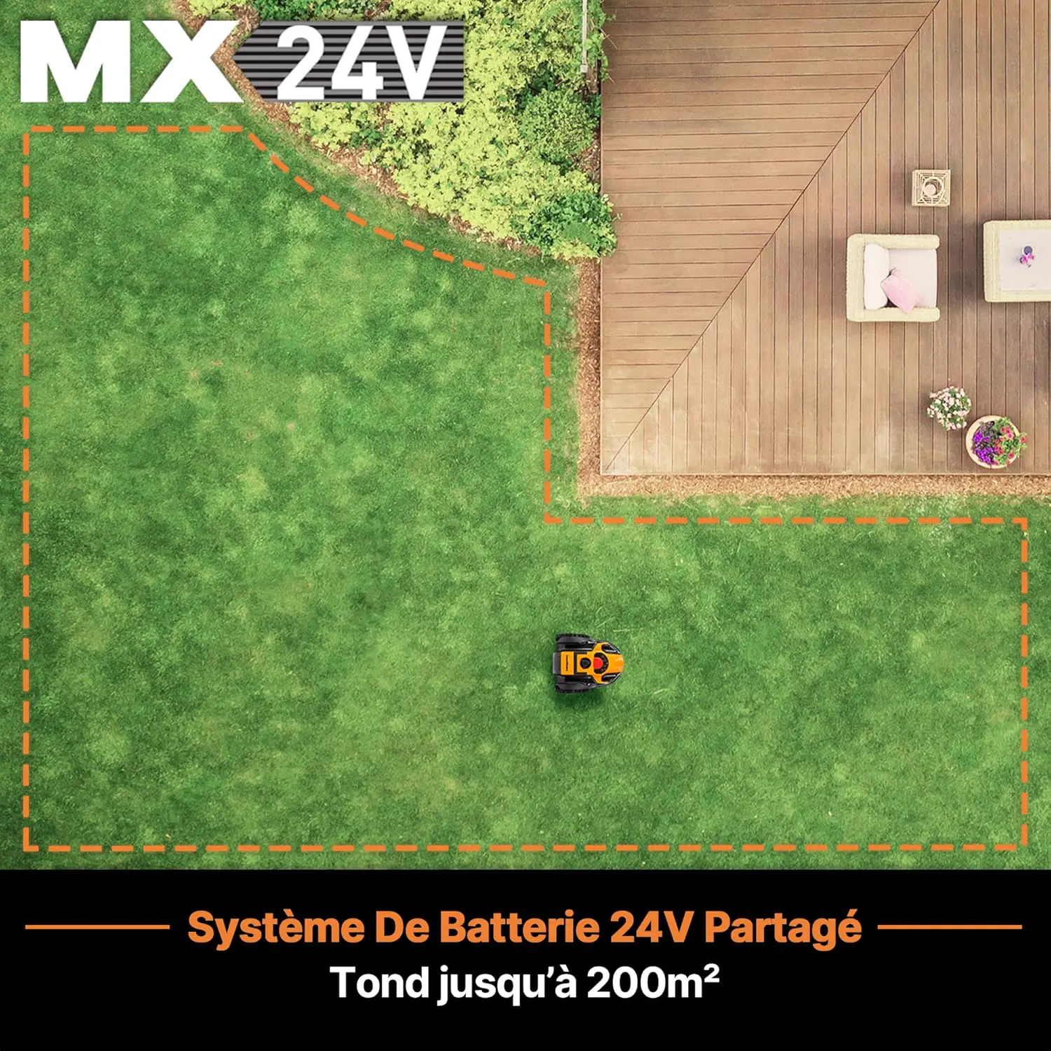 Robot tondeuse naturel vue 4