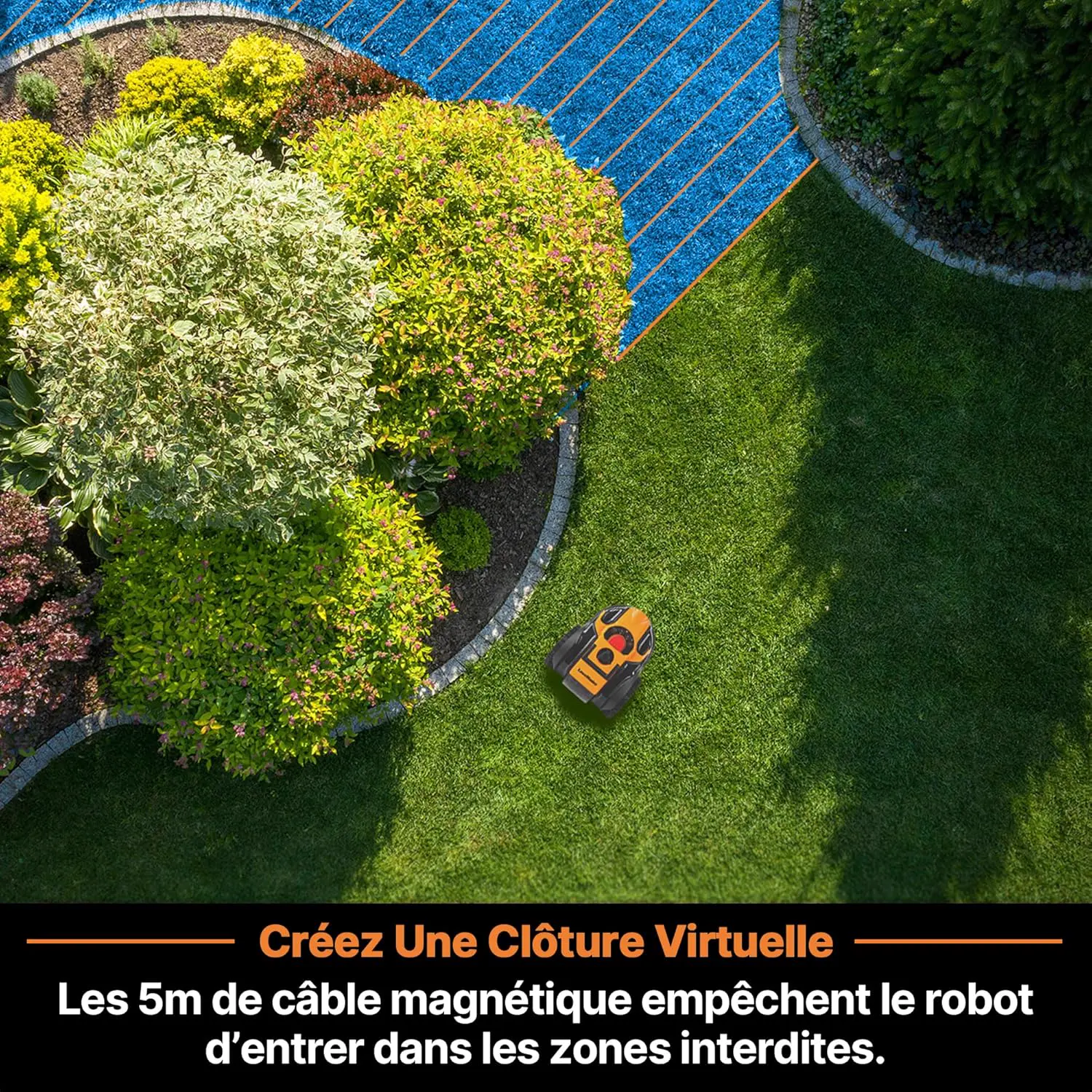 Robot tondeuse naturel vue 5