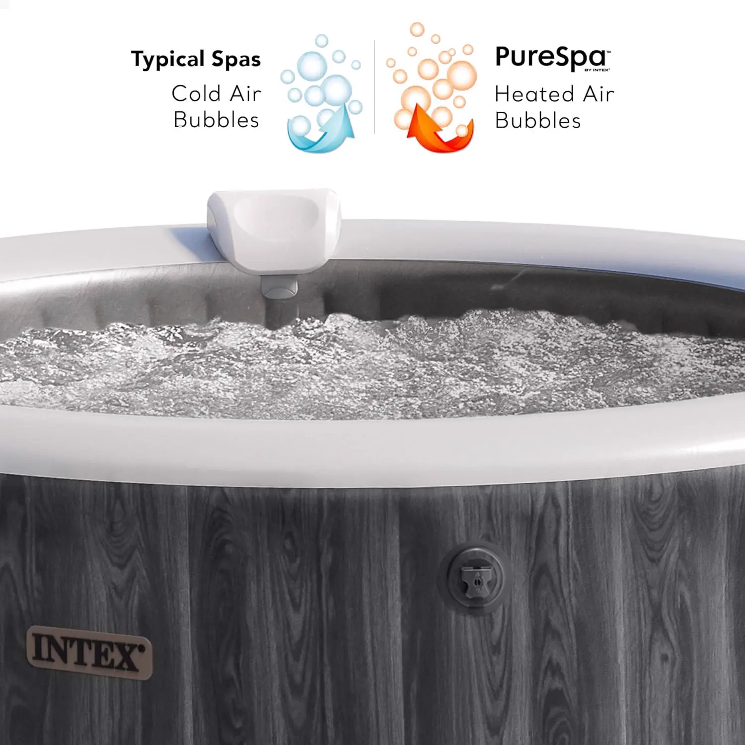 Spa gonflable 4 personnes 4 places en bois vue 9