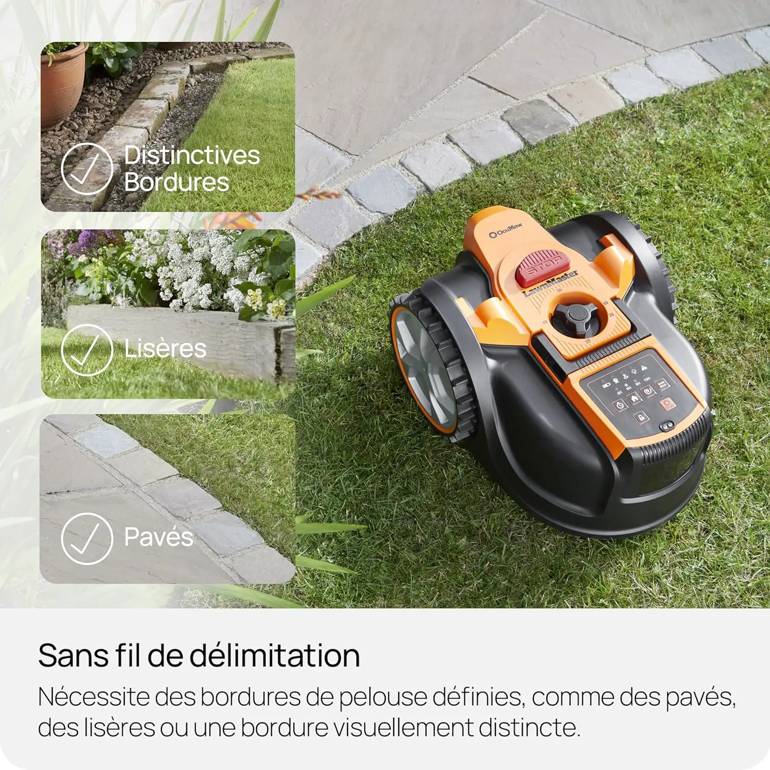 Robot tondeuse Lawnmaster OcuMow16 Robot Tondeuse sans Fil pou… vue 5
