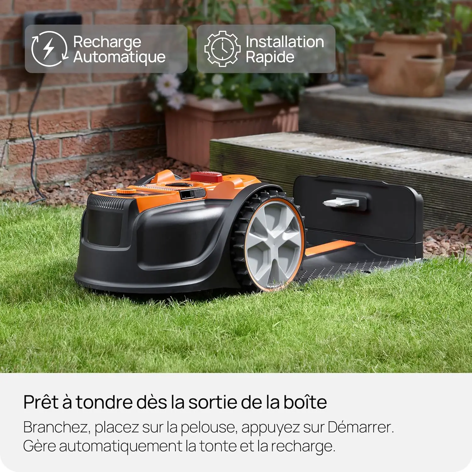 Robot tondeuse LawnMaster Robot Tondeuse avec Navigation par c… vue 3
