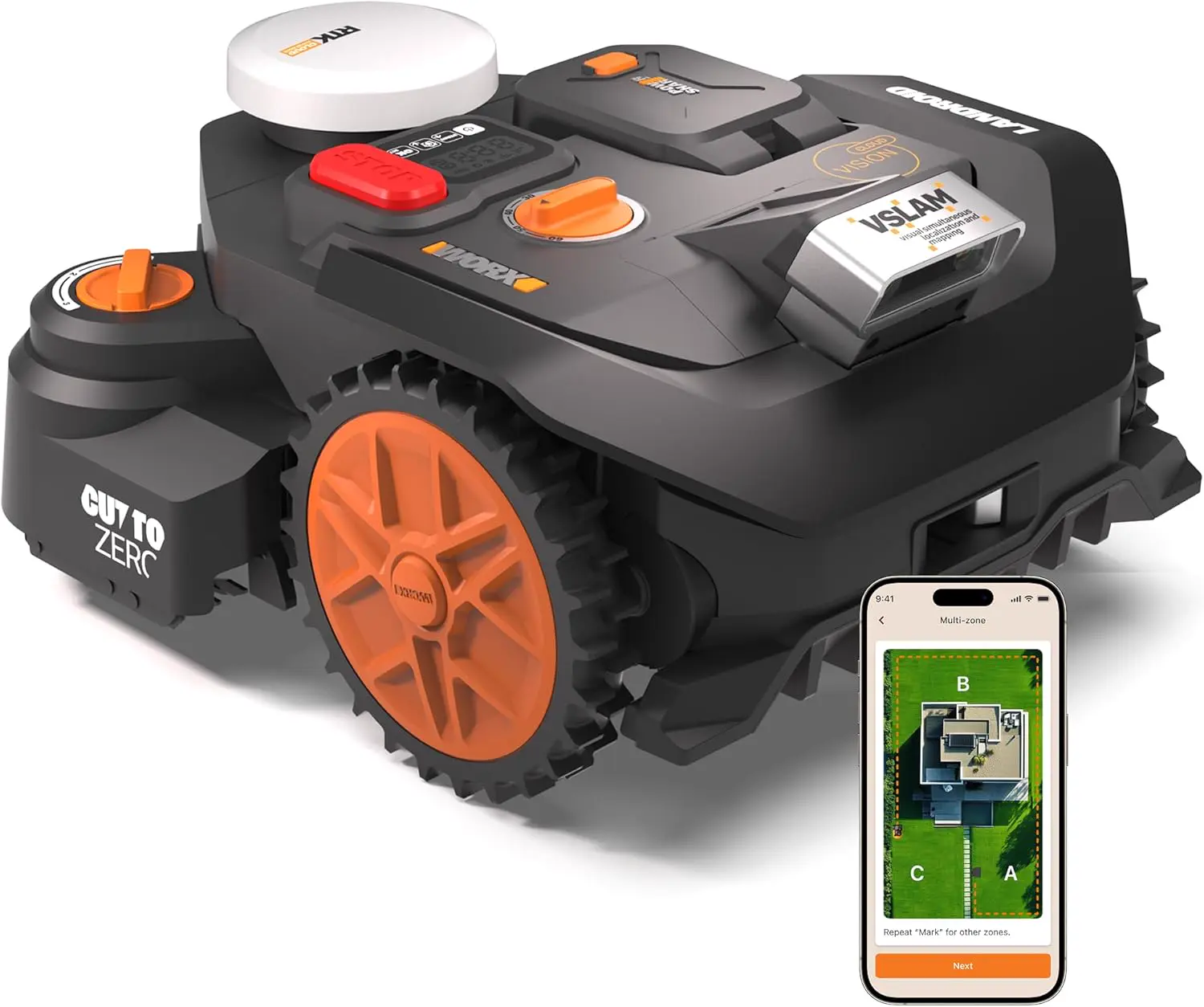 WORX Vision Cloud 2WD Robot Tondeuse WR306E