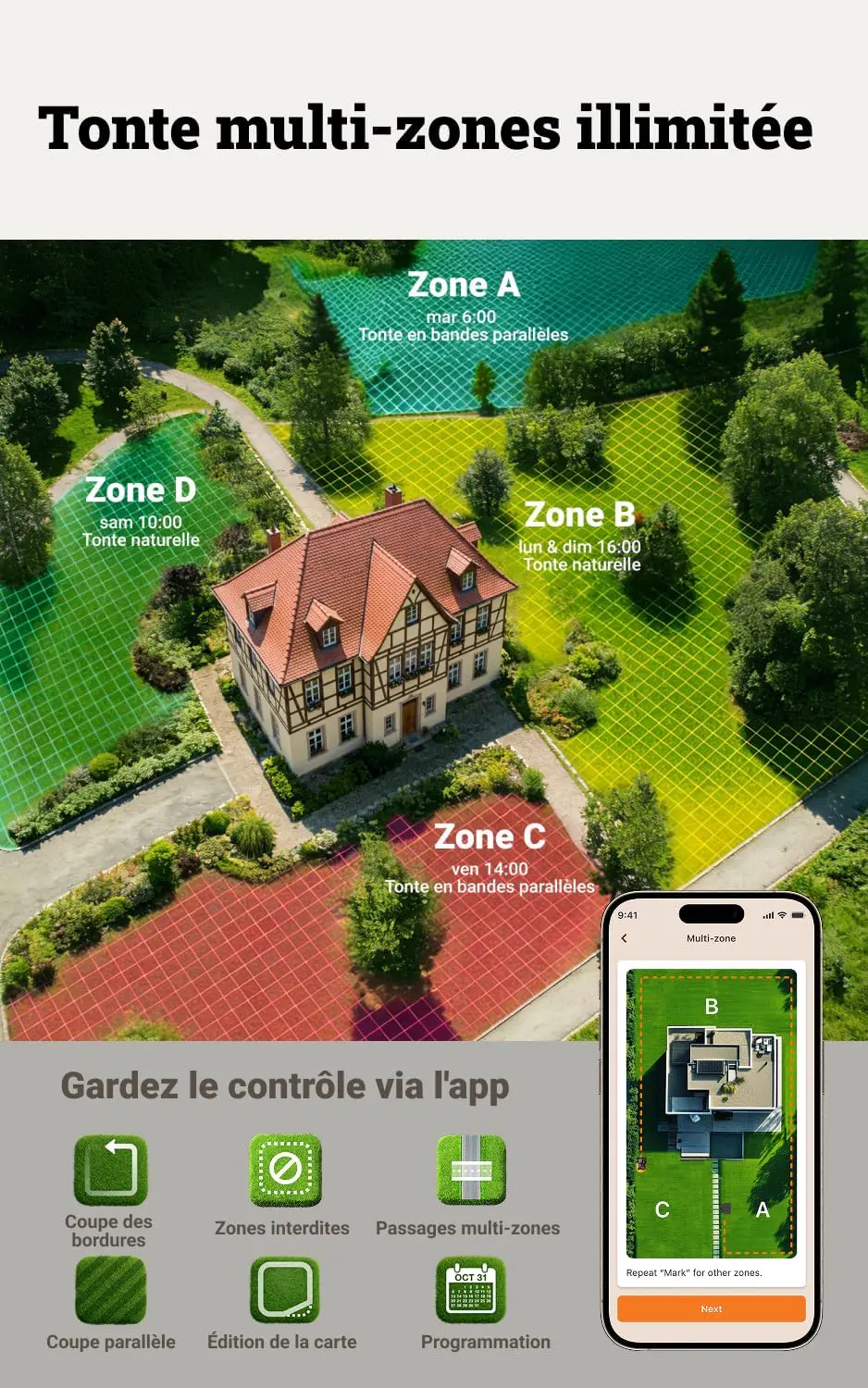 Robot tondeuse naturel vue 5