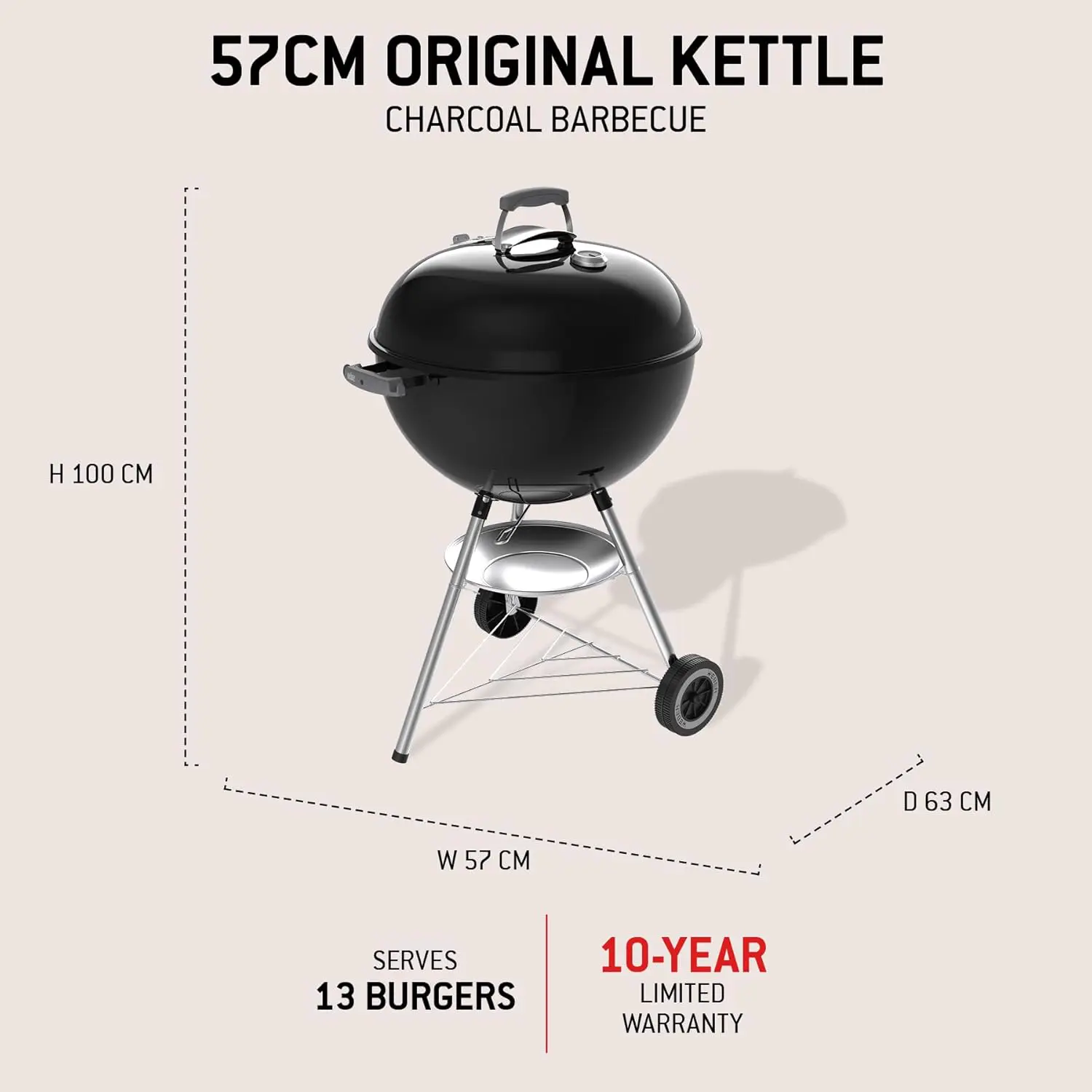 Barbecue weber en métal noir vue 4