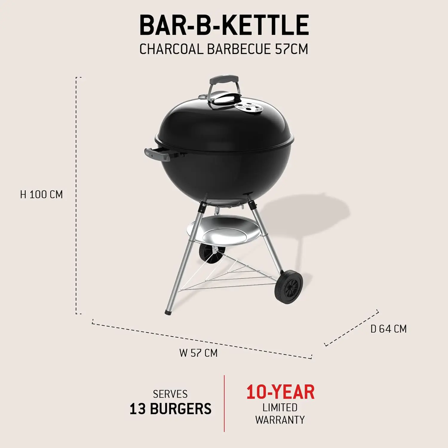 Barbecue weber 8 places en métal noir vue 4