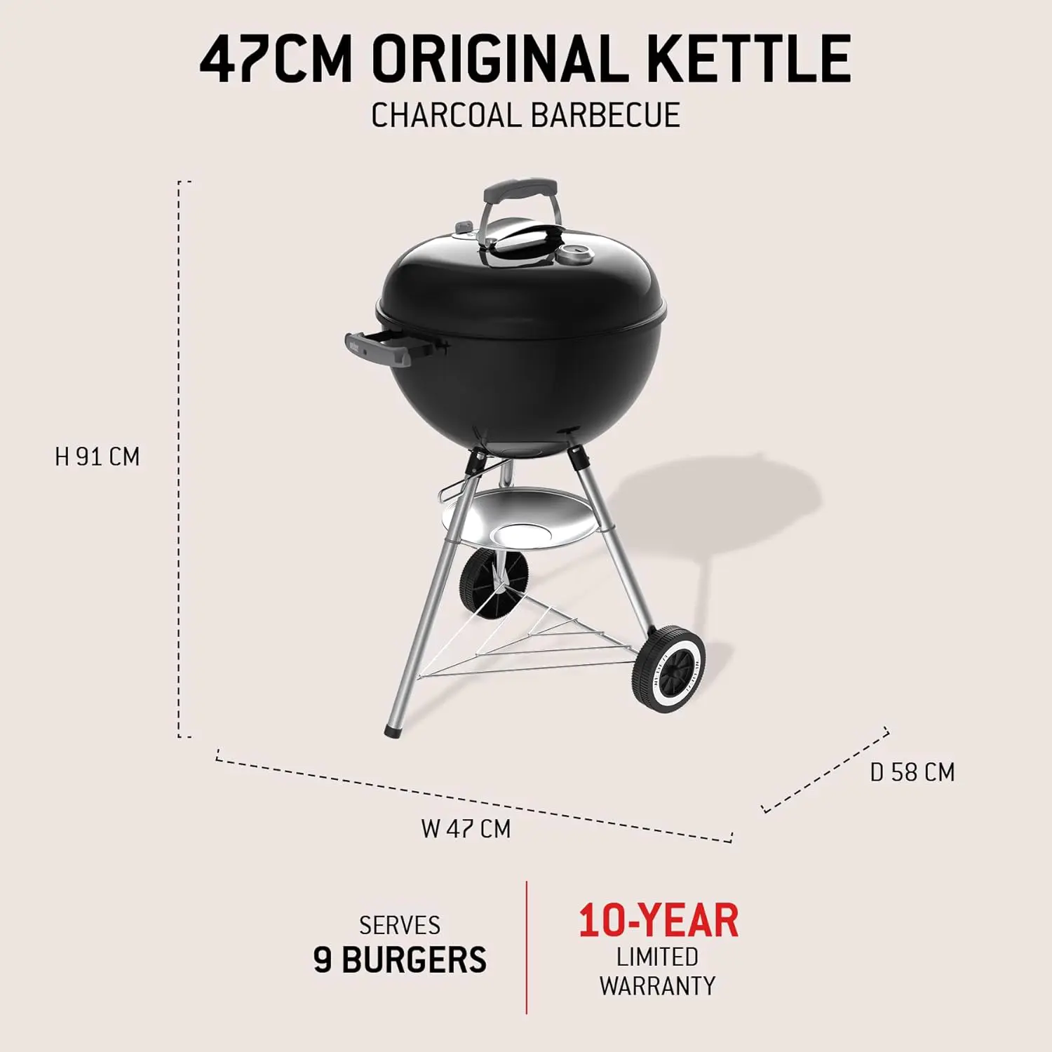 Barbecue weber en métal noir vue 4
