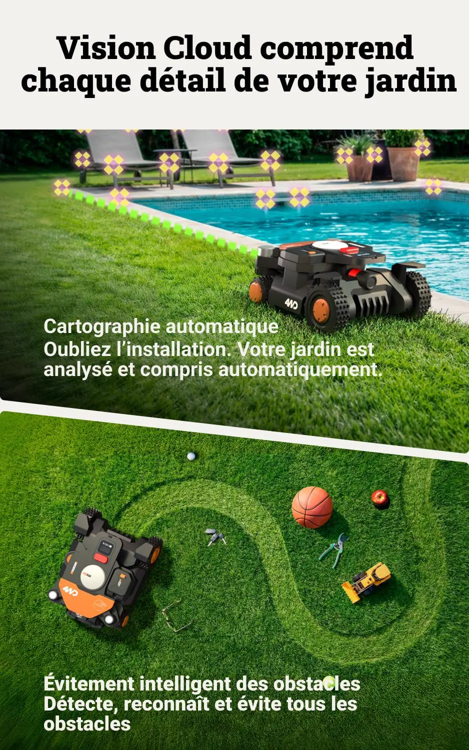 Robot tondeuse naturel vue 3