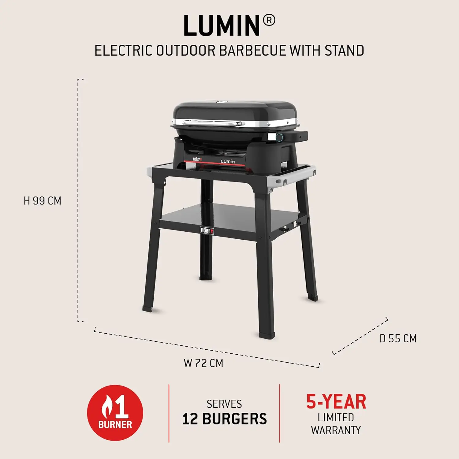 Barbecue weber en métal vue 4
