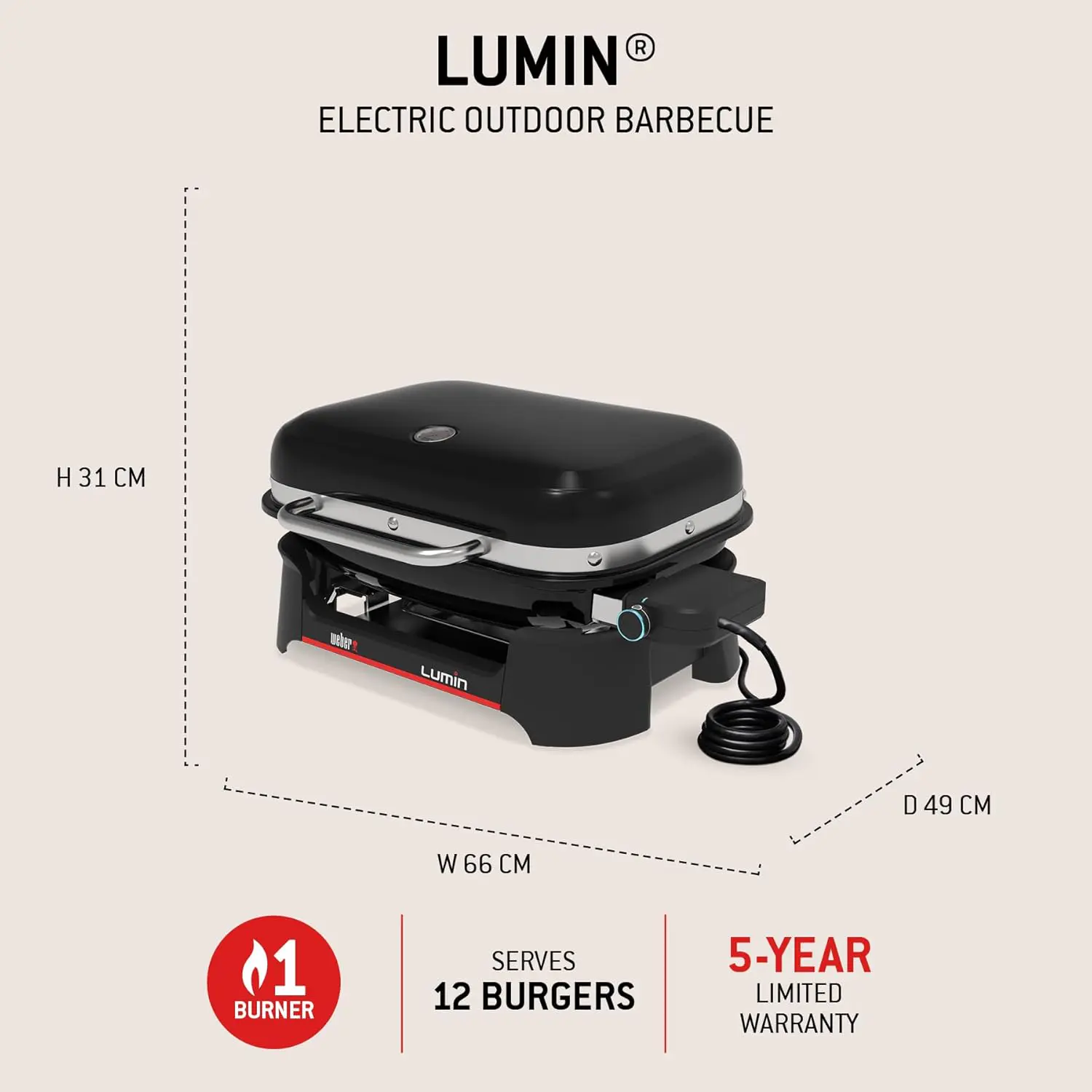 Barbecue électrique noir vue 5