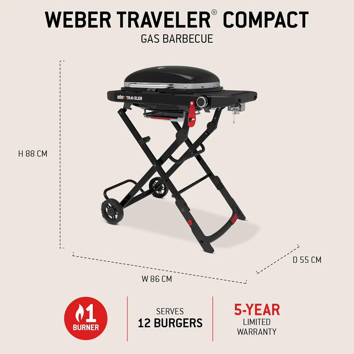 Barbecue weber en métal noir vue 5
