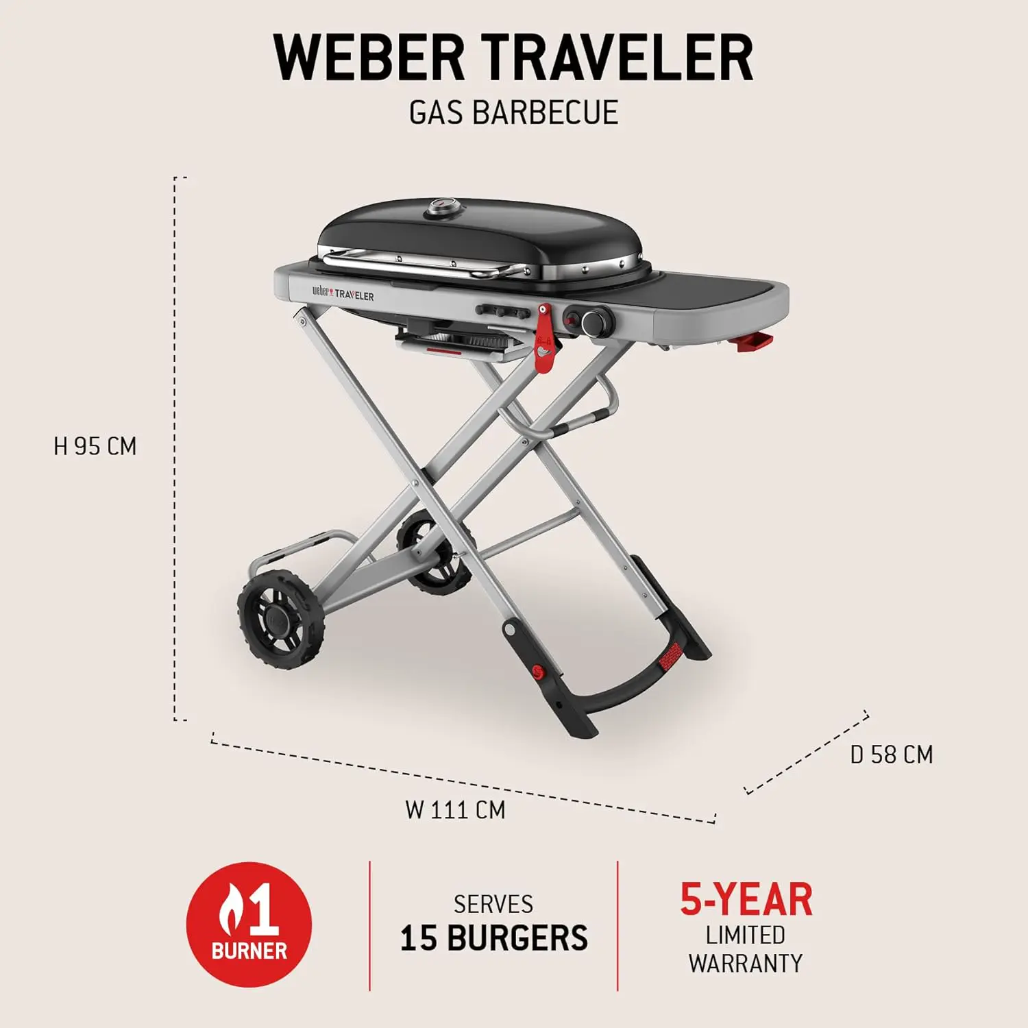 Barbecue weber en métal noir vue 5