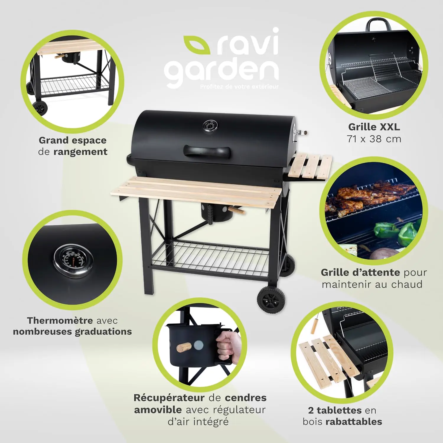 Barbecue weber en bois vue 2