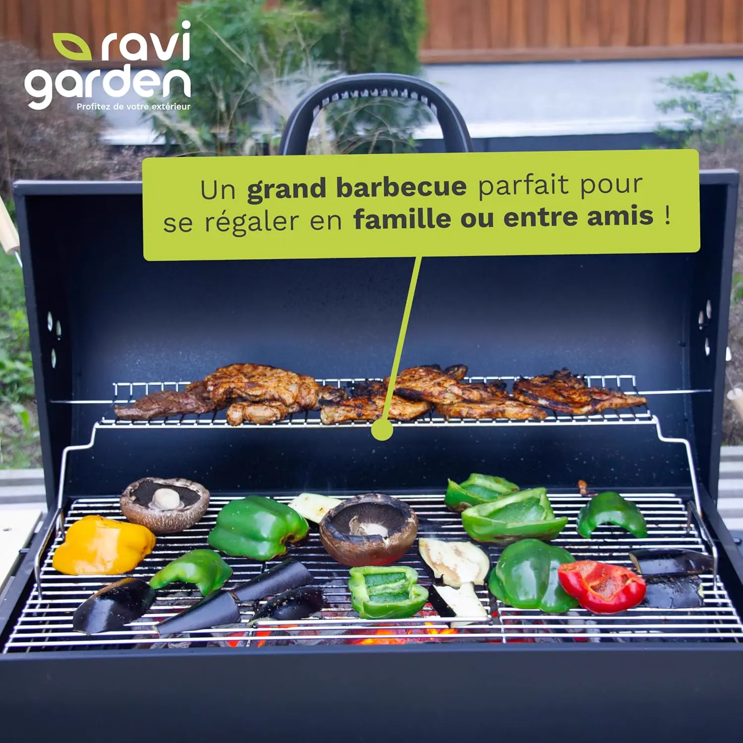 Barbecue weber en bois vue 3
