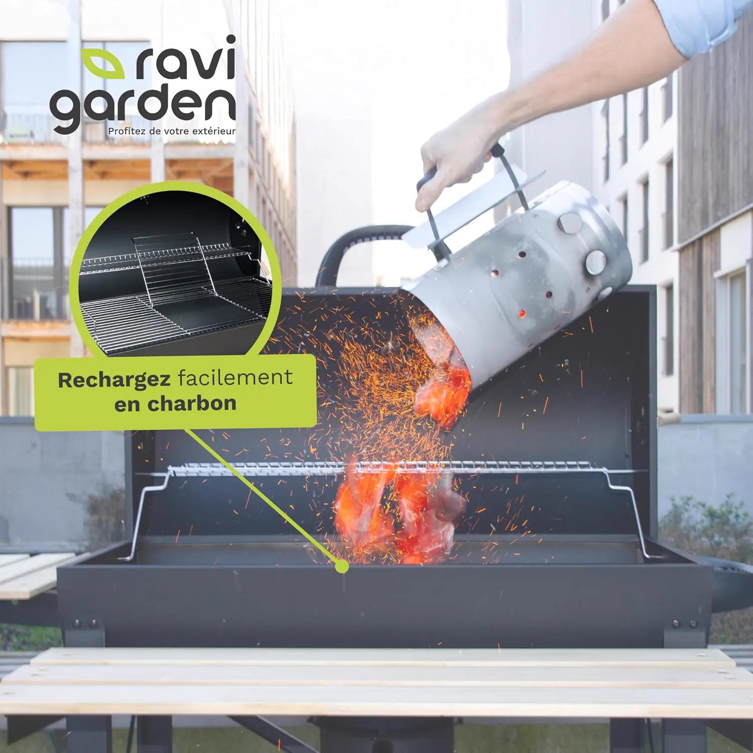 Barbecue weber en bois vue 4