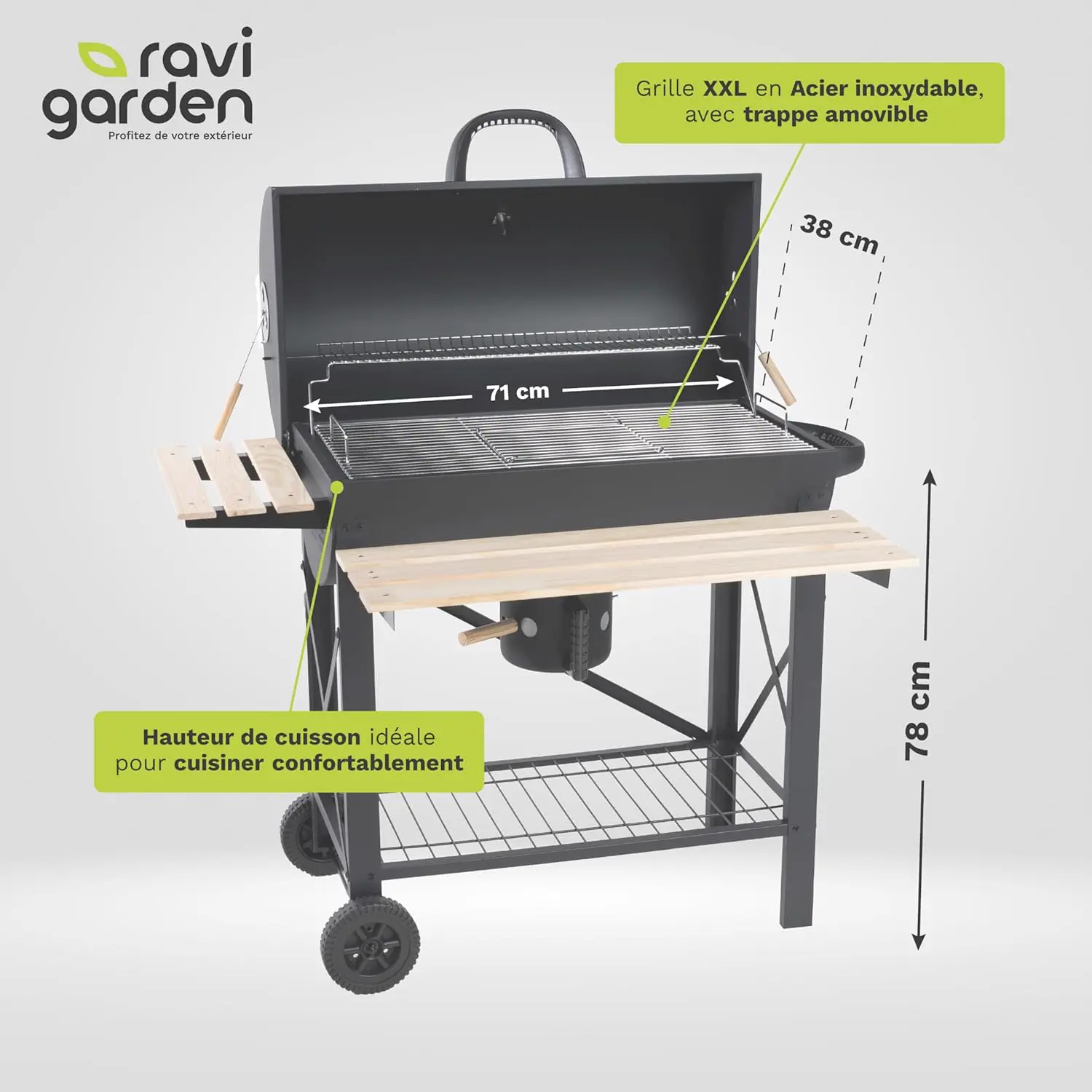 Barbecue weber en bois vue 6