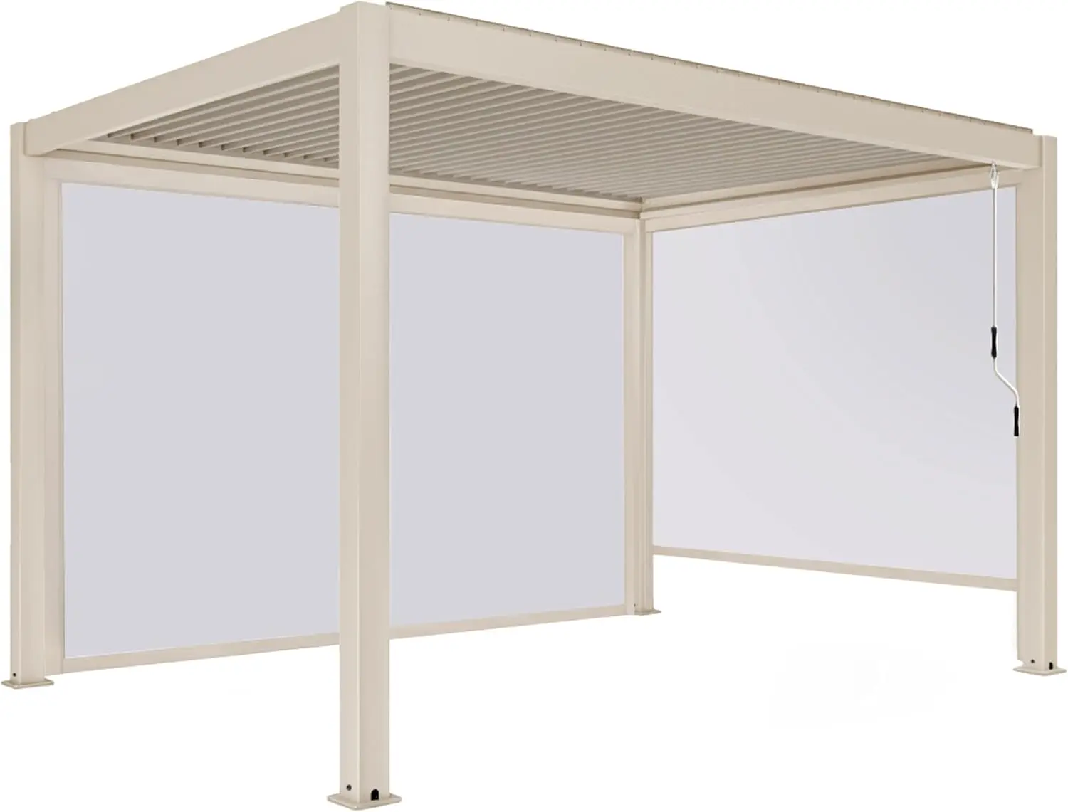 Pergola en aluminium 3x4 m autoportée 2 stores vue 5