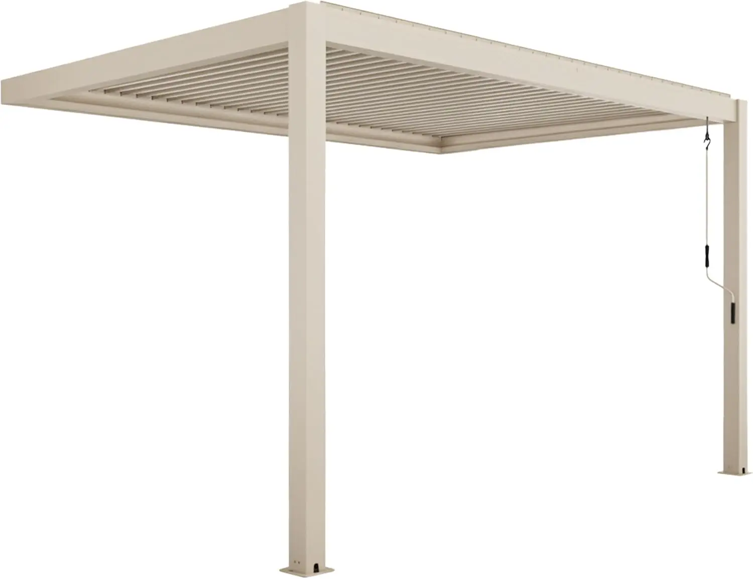 Pergola en aluminium 3x4 m adossée 1 store vue 5