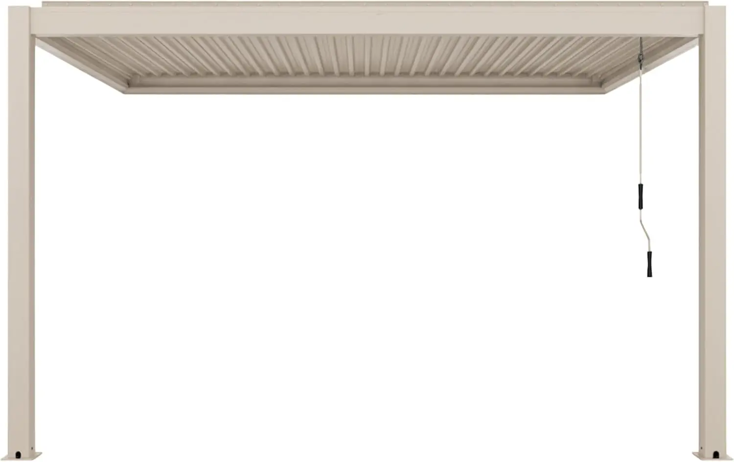 Pergola en aluminium 3x4 m adossée 2 stores vue 5