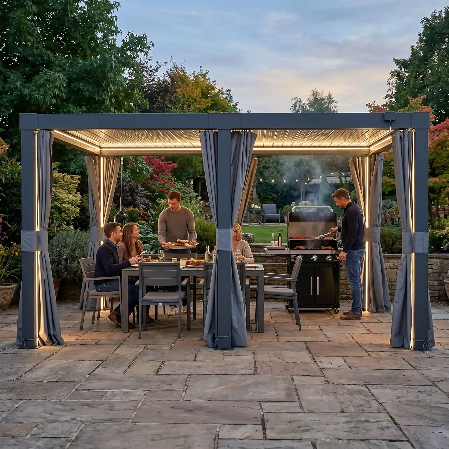 Pergola en aluminium 4x3 m vue 10