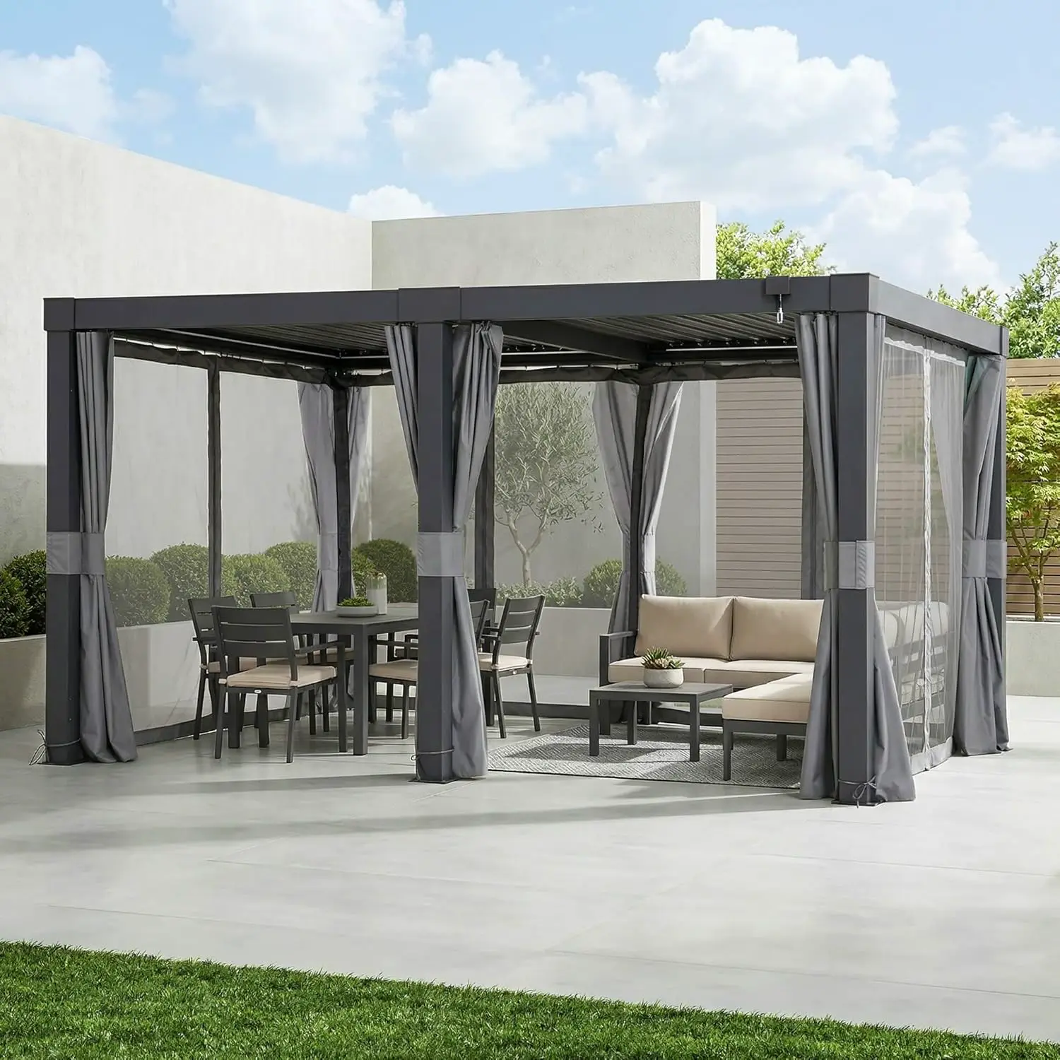 Pergola en aluminium 4x3 m vue 11