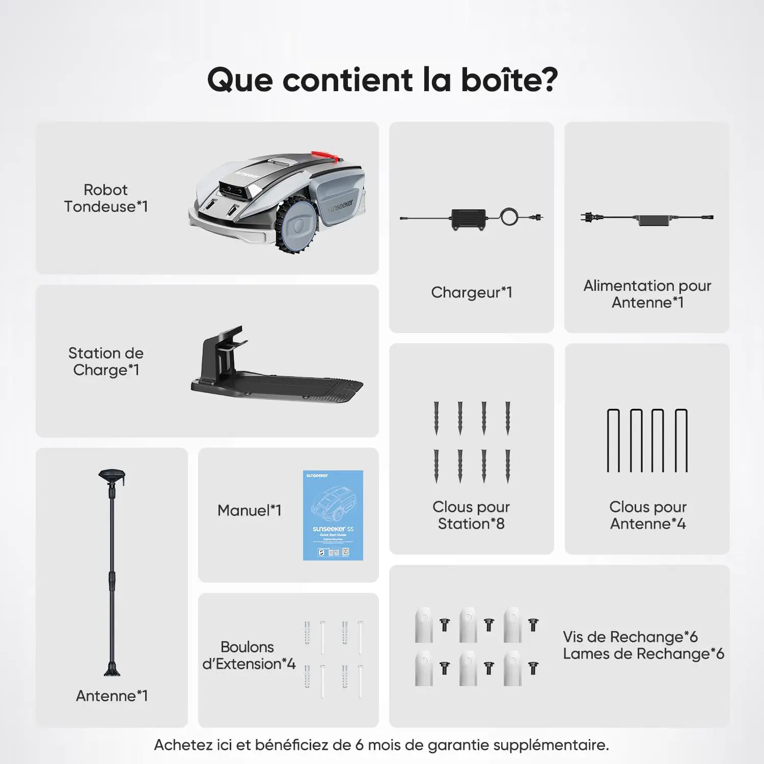Robot tondeuse gris vue 10