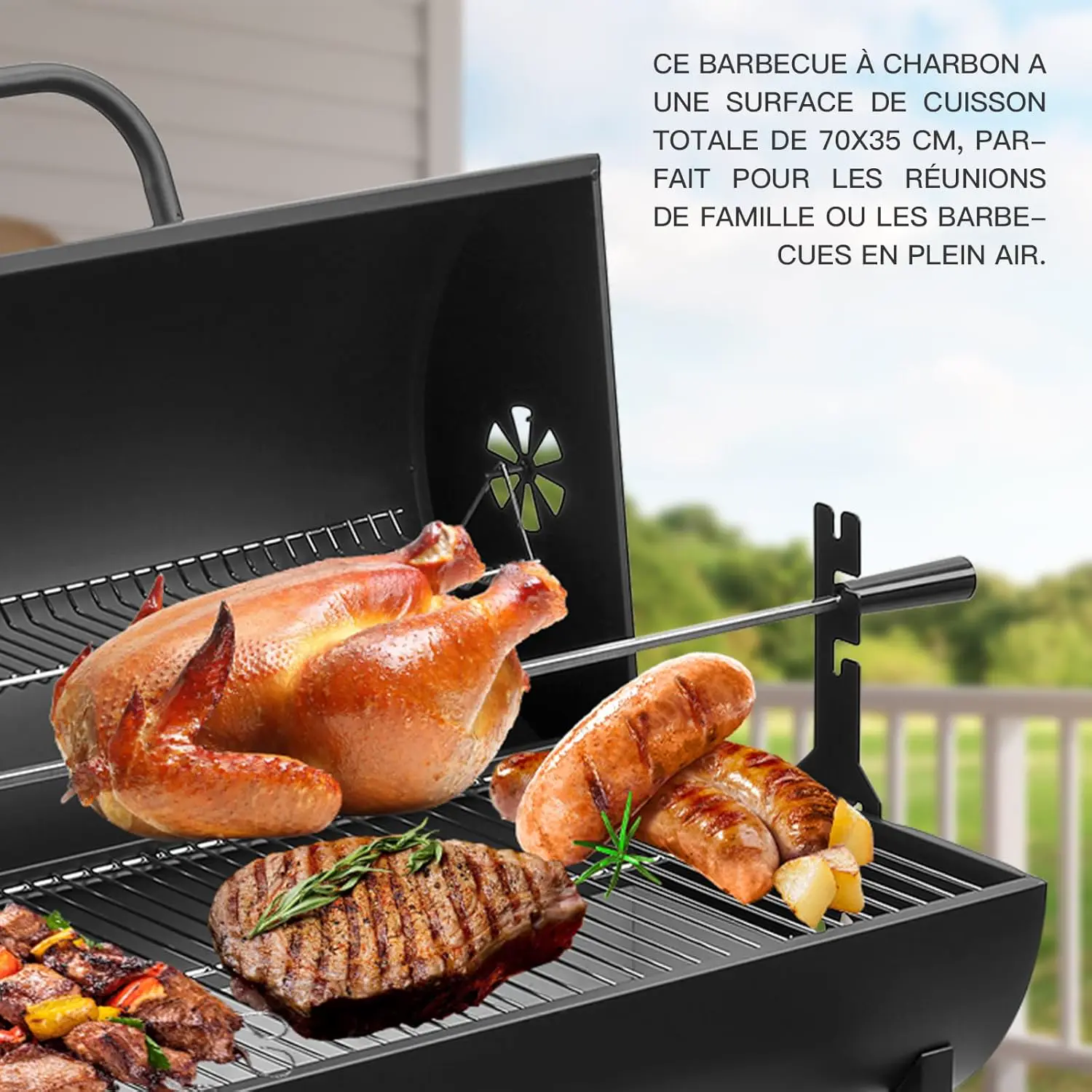 Barbecue weber en bois vue 2