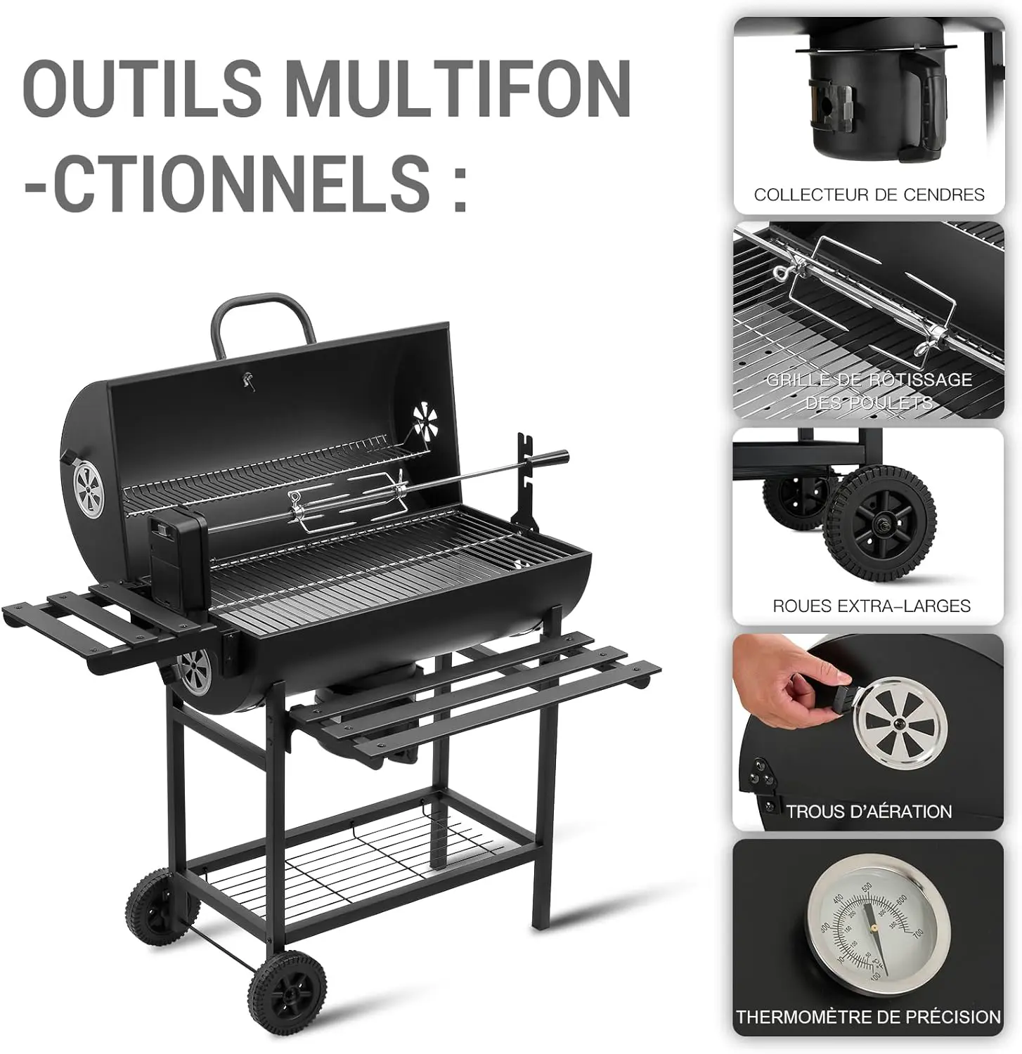 Barbecue weber en bois vue 3