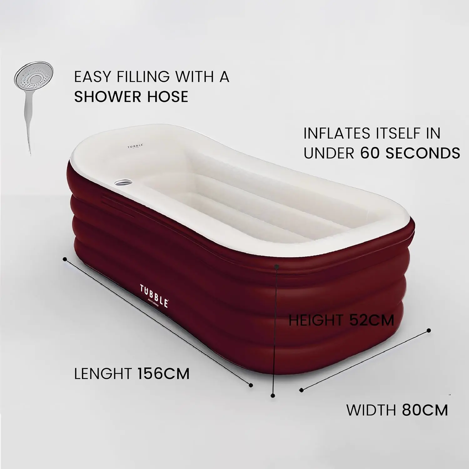 Spa gonflable 2 personnes Tubble Royale baignoire gonflable ad… vue 3