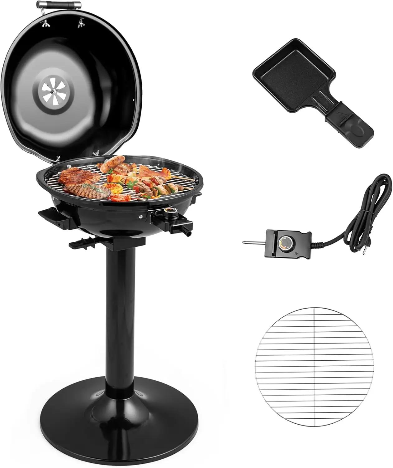 GYMAX Gril Barbecue Électrique sur Pied