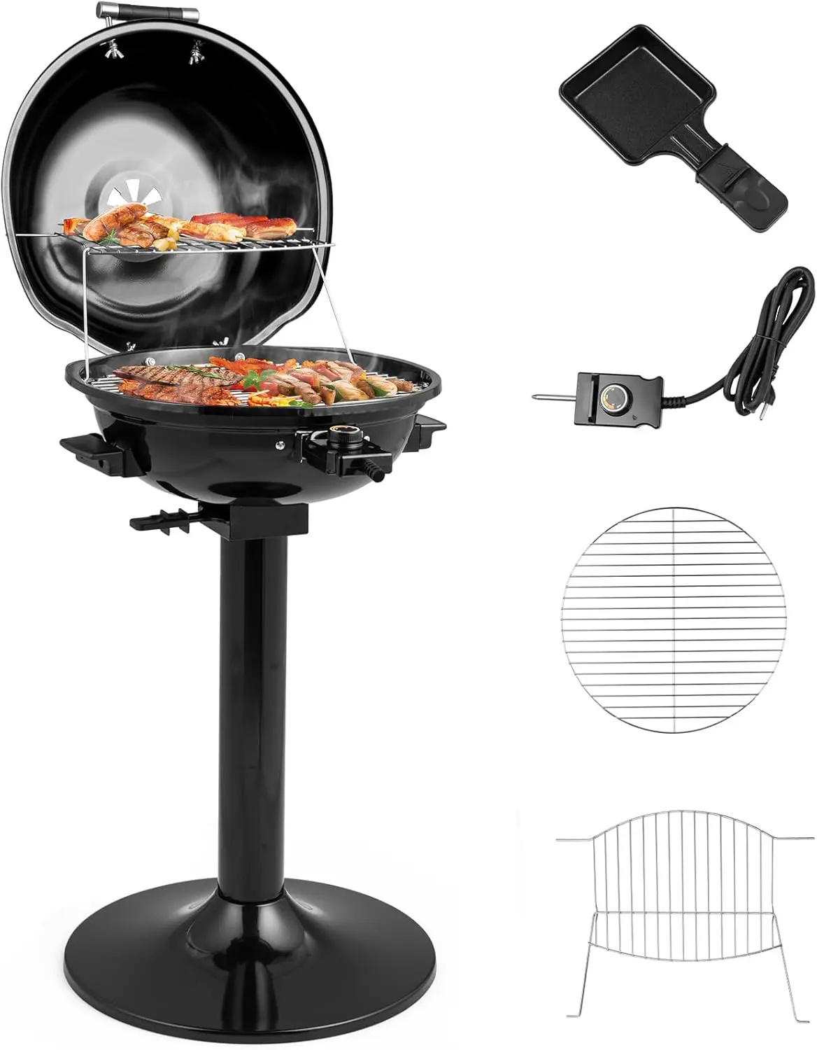 GYMAX Barbecue Électrique sur Pied