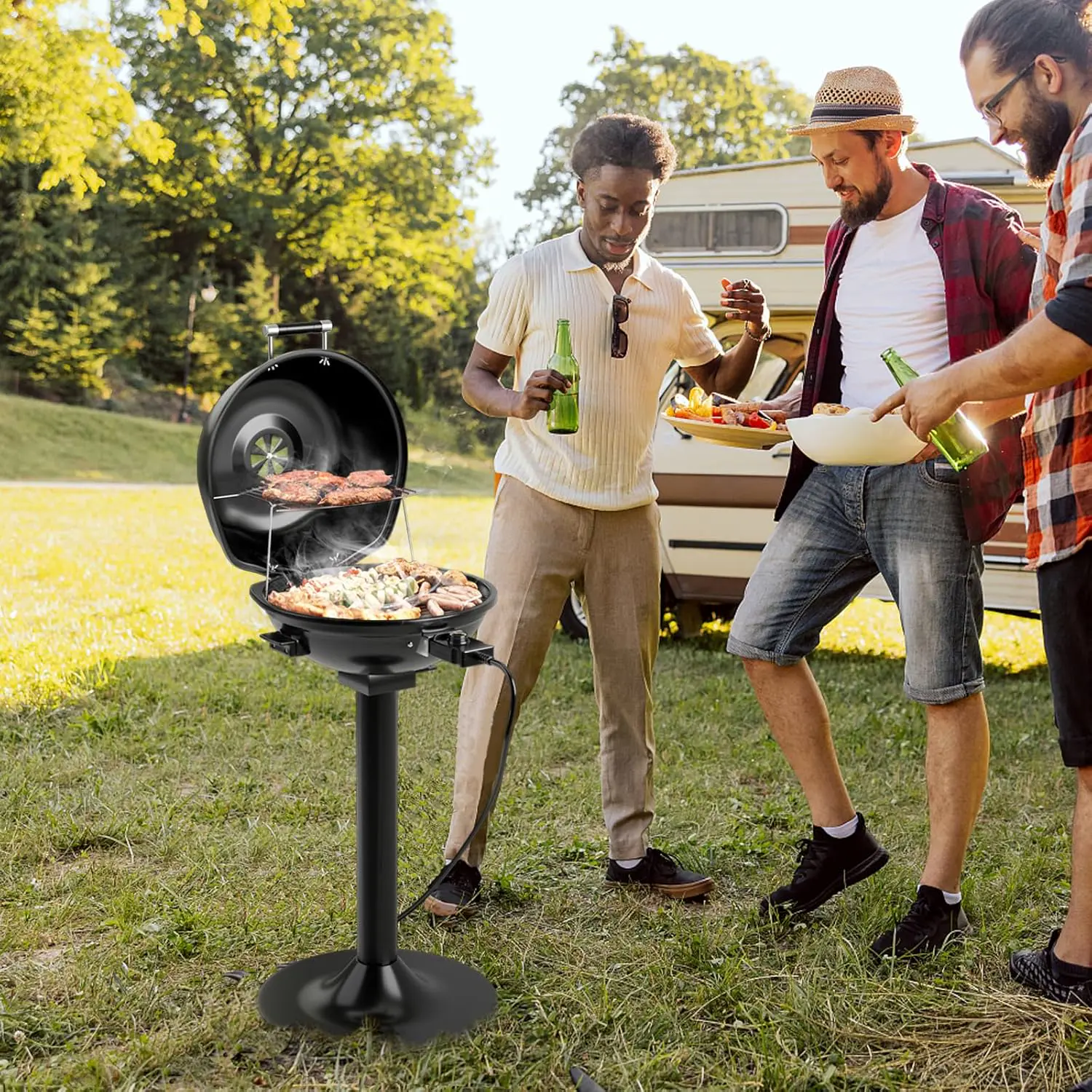 Barbecue électrique 10 places en métal vue 9