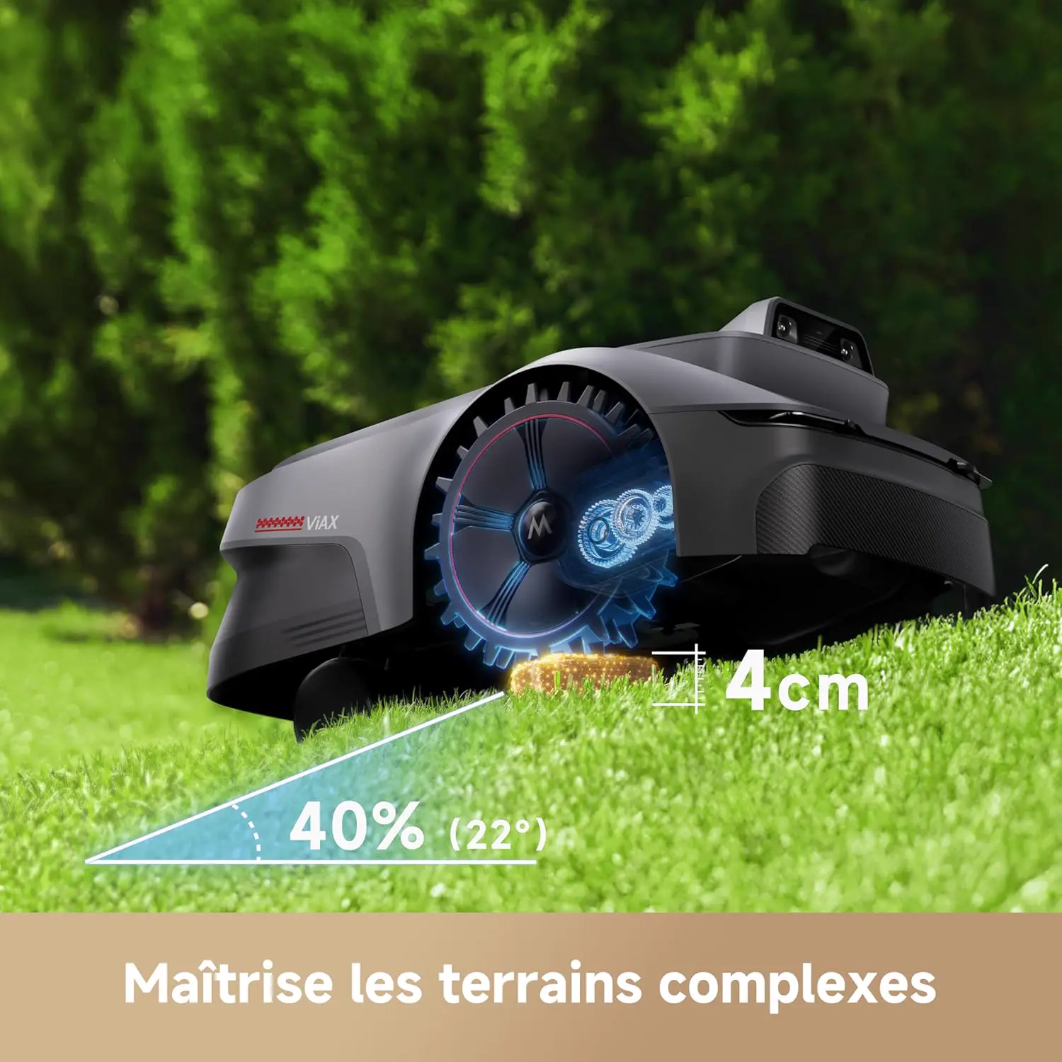 Robot tondeuse MOVA ViAX 250 Robot Tondeuse sans Fil périphérique vue 4