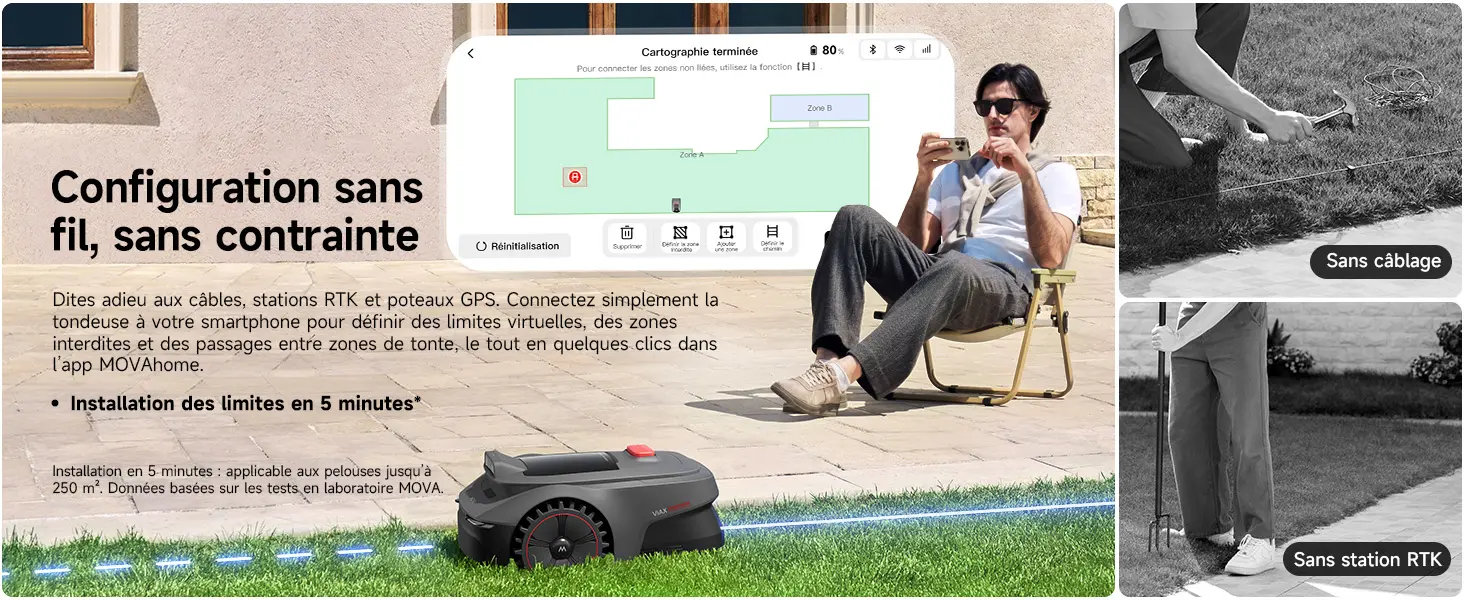 Robot tondeuse MOVA ViAX 250 Robot Tondeuse sans Fil périphérique — contenu détaillé 2