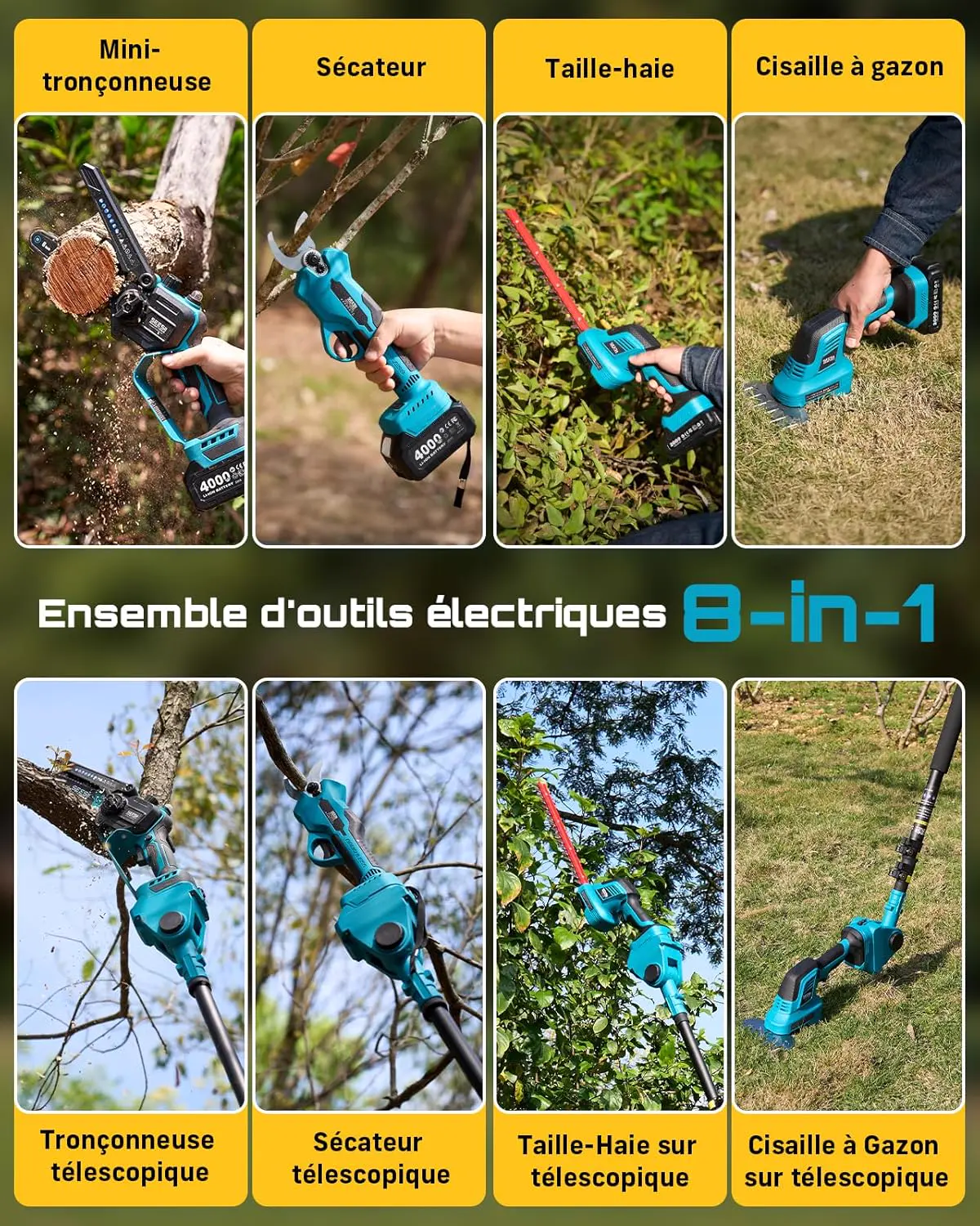 Tronçonneuse électrique 2x4 m vue 2