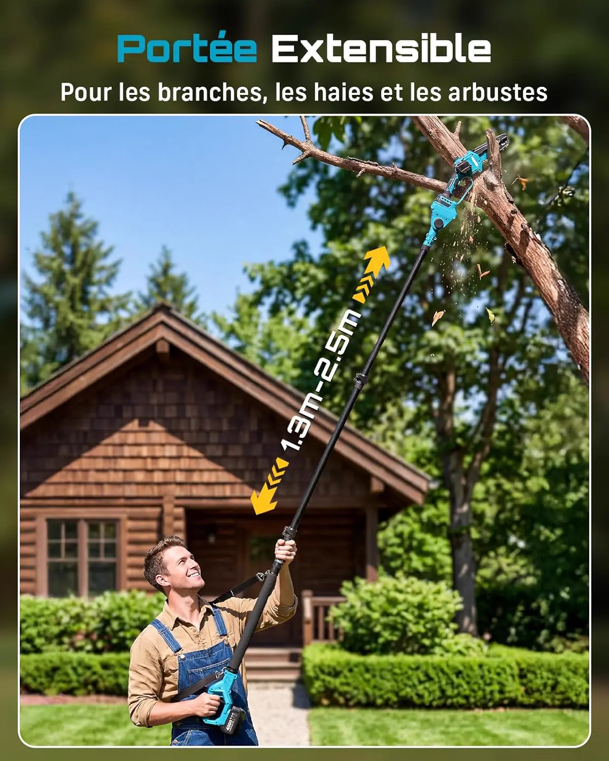 Tronçonneuse électrique 2x4 m vue 3
