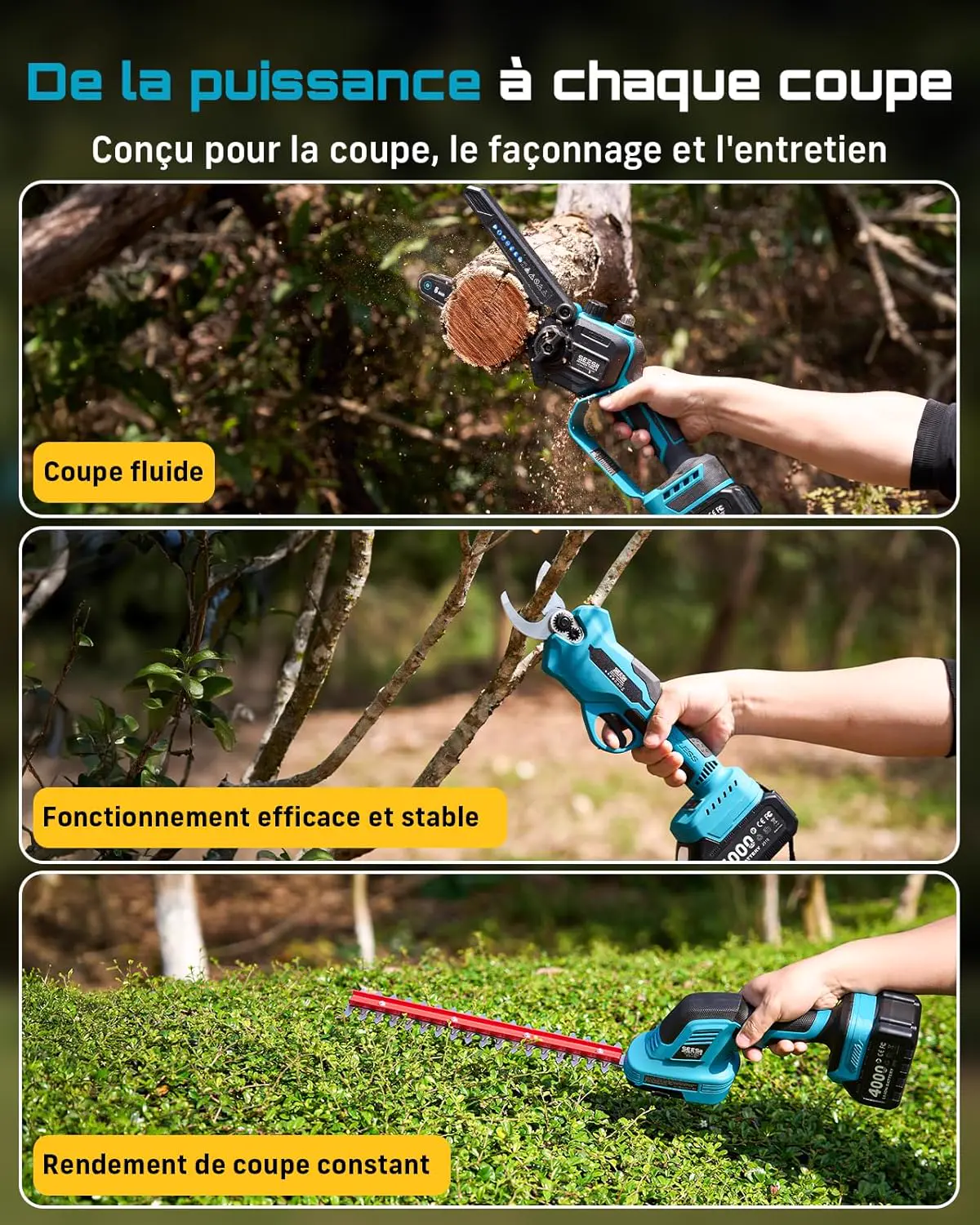 Tronçonneuse électrique 2x4 m vue 4