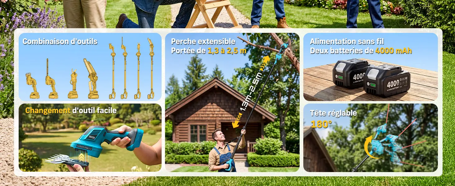 Tronçonneuse électrique 2x4 m — contenu détaillé 2