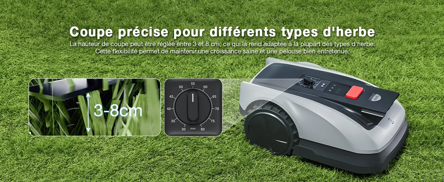 Robot tondeuse ECOVACS Robot Tondeuse sans Fil — contenu détaillé 8