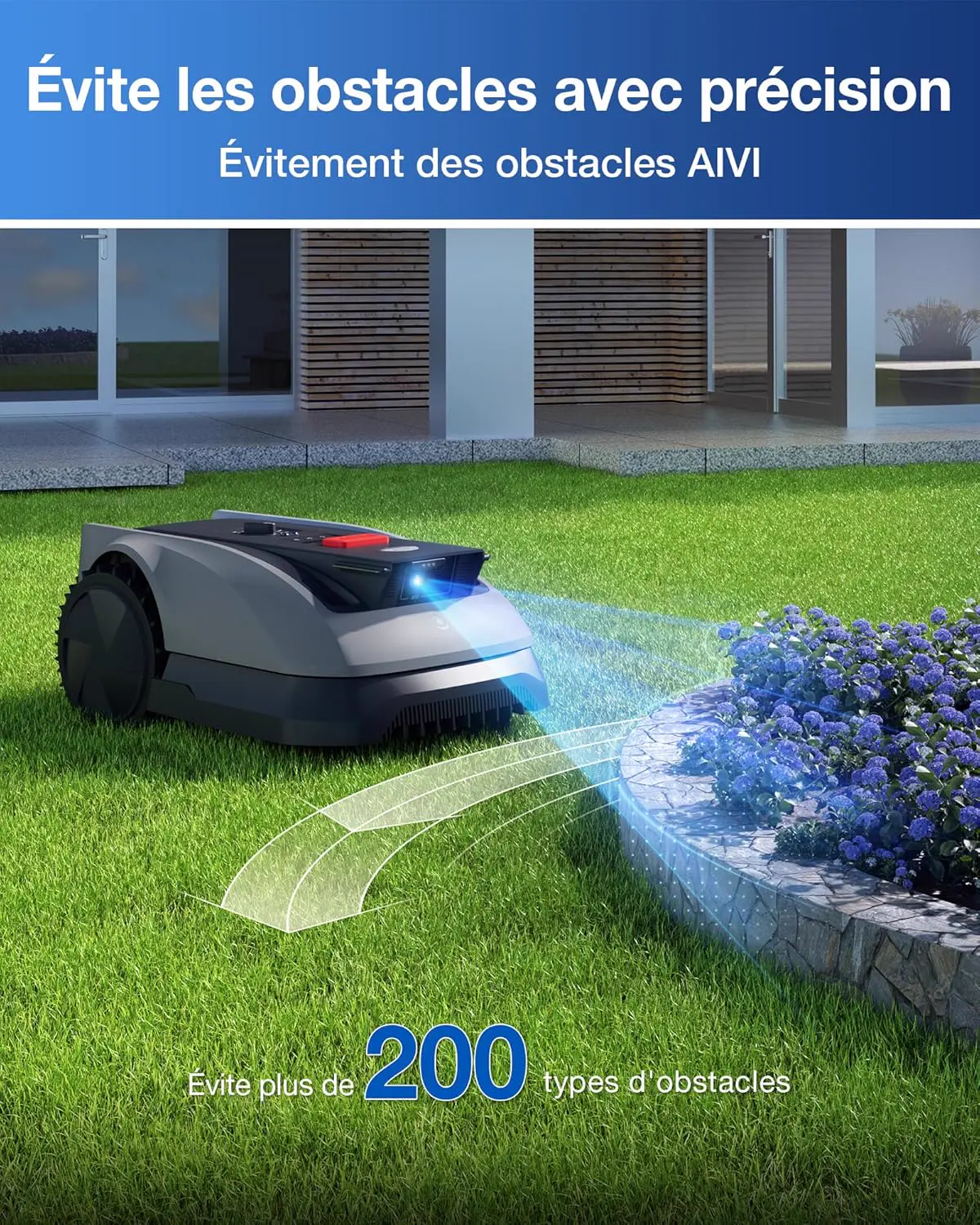 Robot tondeuse ECOVACS Goat O600 RTK Robot Tondeuse sans Fil vue 5