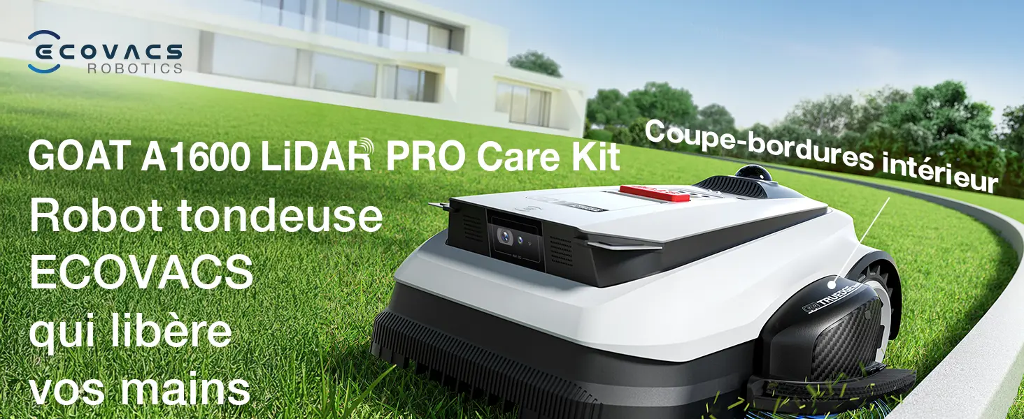 Robot tondeuse Ecovacs Goat A1600 LiDAR Pro Care Kit Robot Ton… — contenu détaillé 1